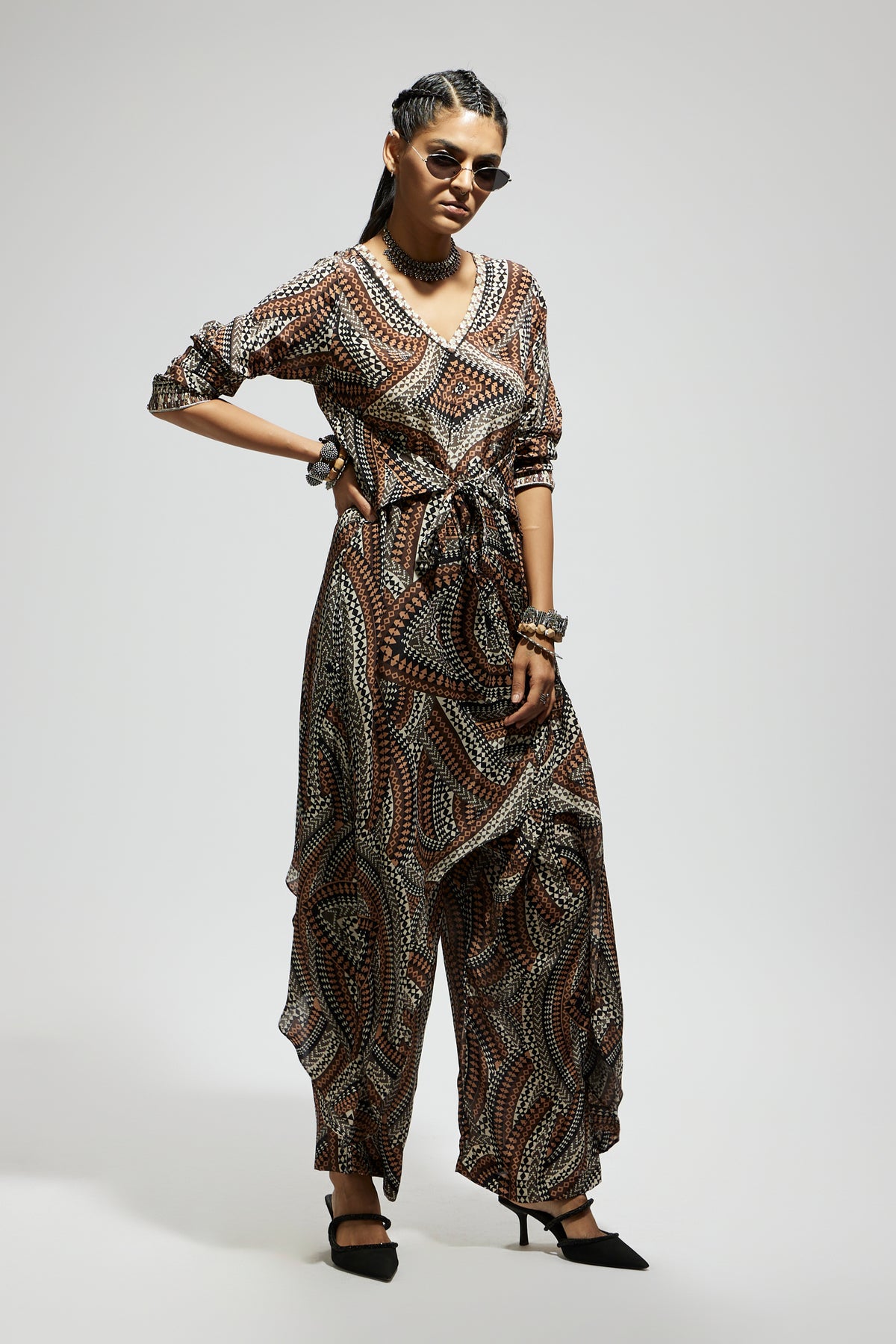 Zentangle Print Tunic Set