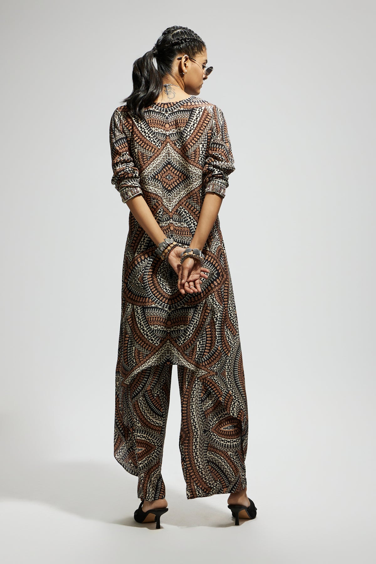 Zentangle Print Tunic Set