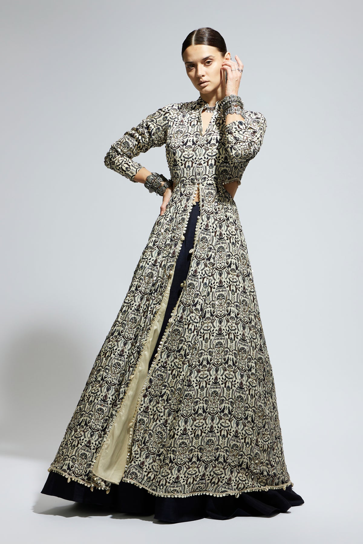 Heavily Embellished Jacket With Lehenga