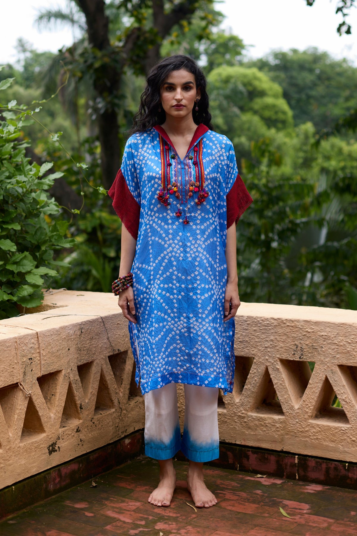 Bandhani Embroidered Tunic Set