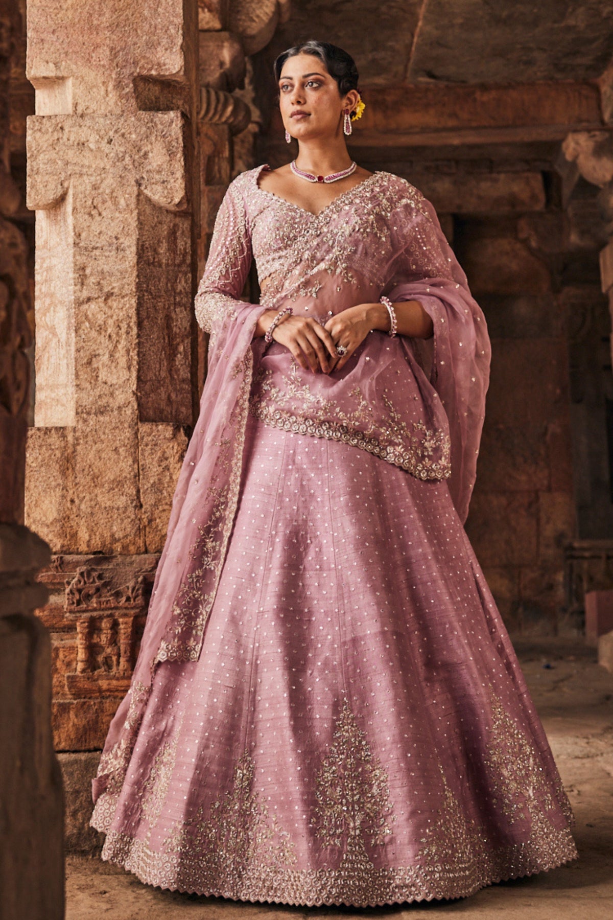 Violaceous Bridal Lehenga Set