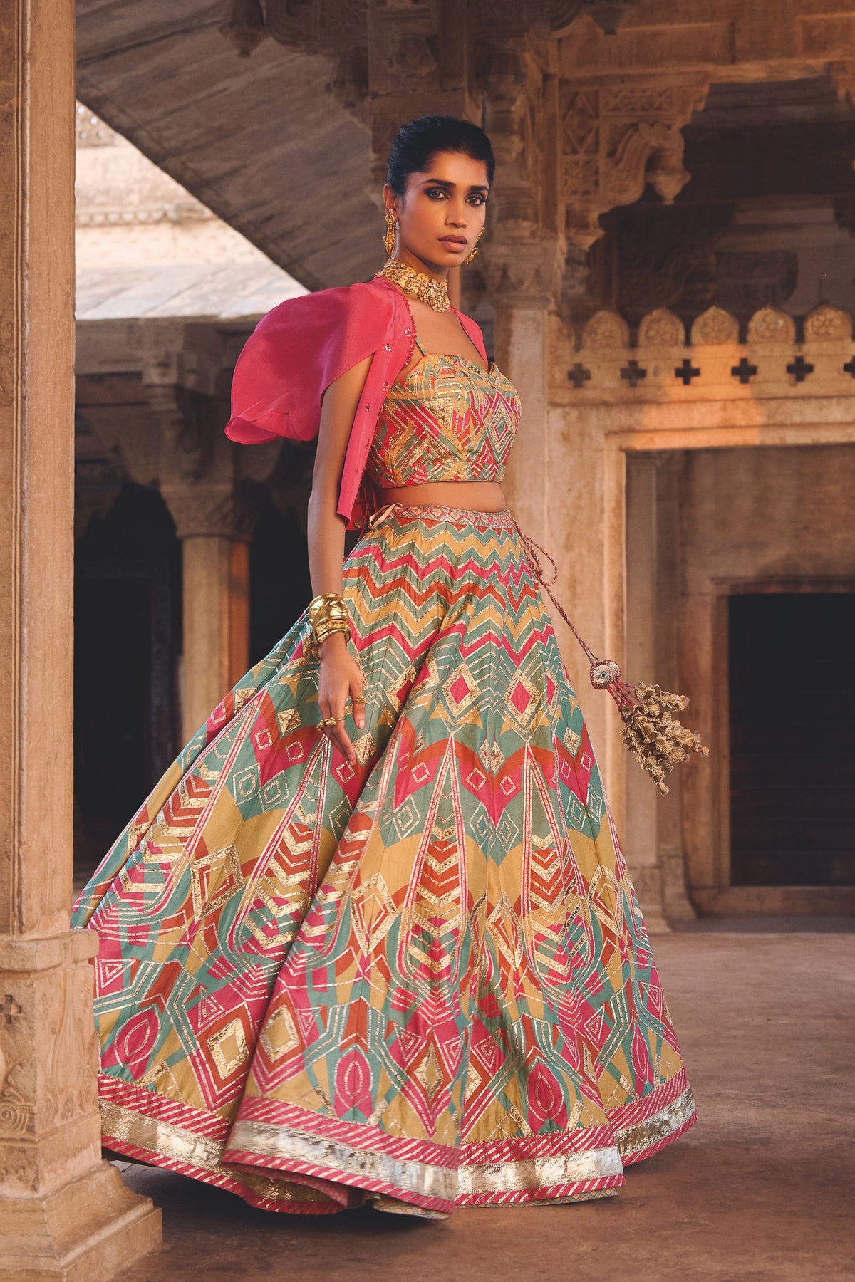 Sarayu Lehenga Set in Pink