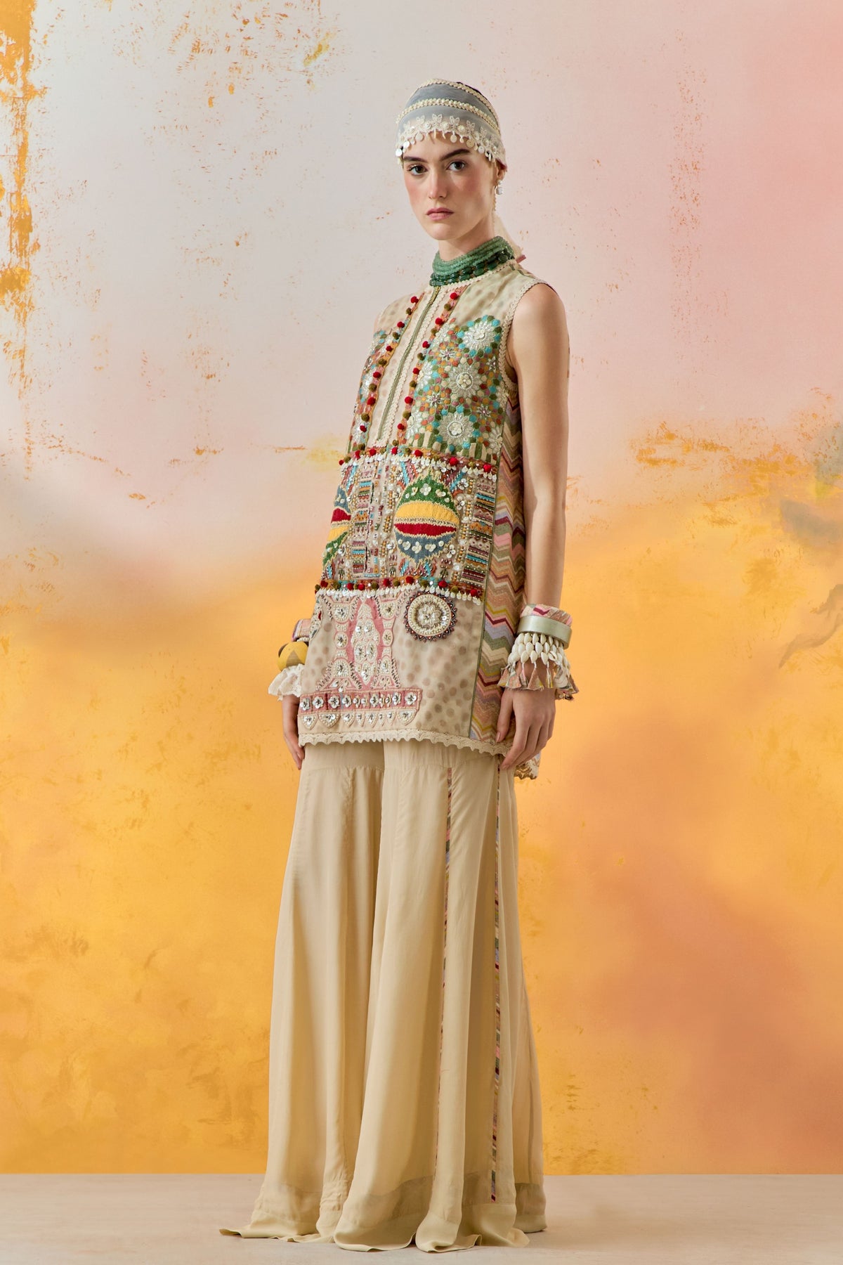 Mehru Embroidered Sharara Set