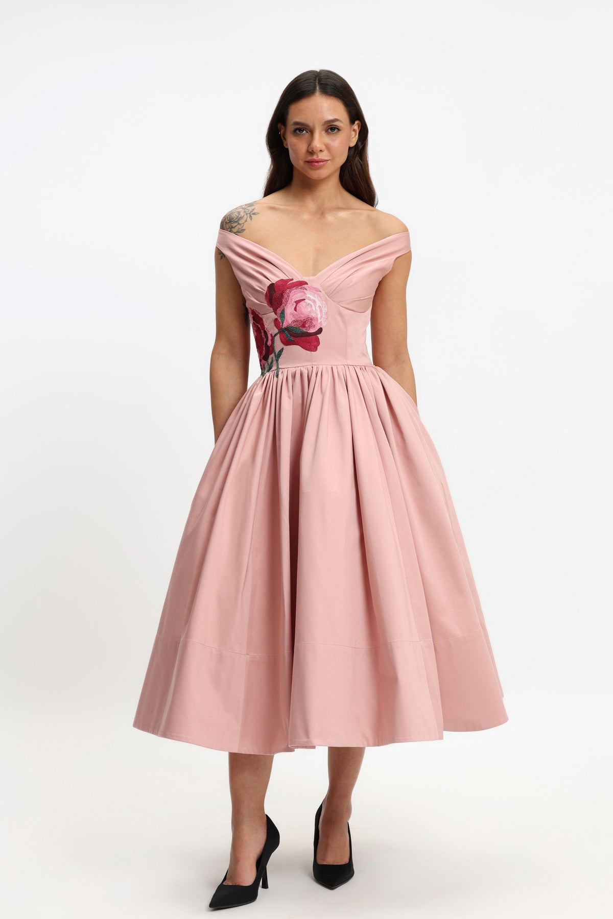 Off Shoulder Corset Midi