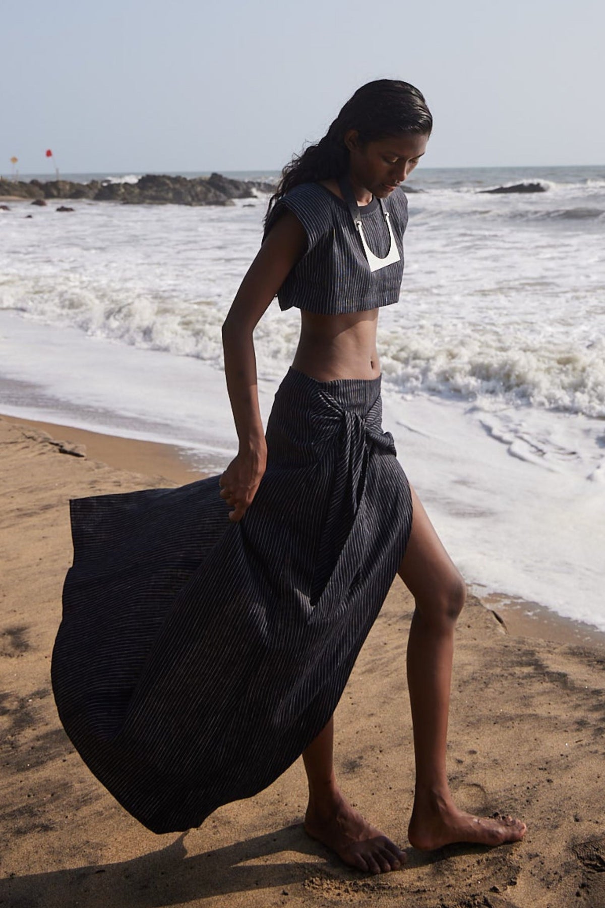 Striped Linen Top and Skirt