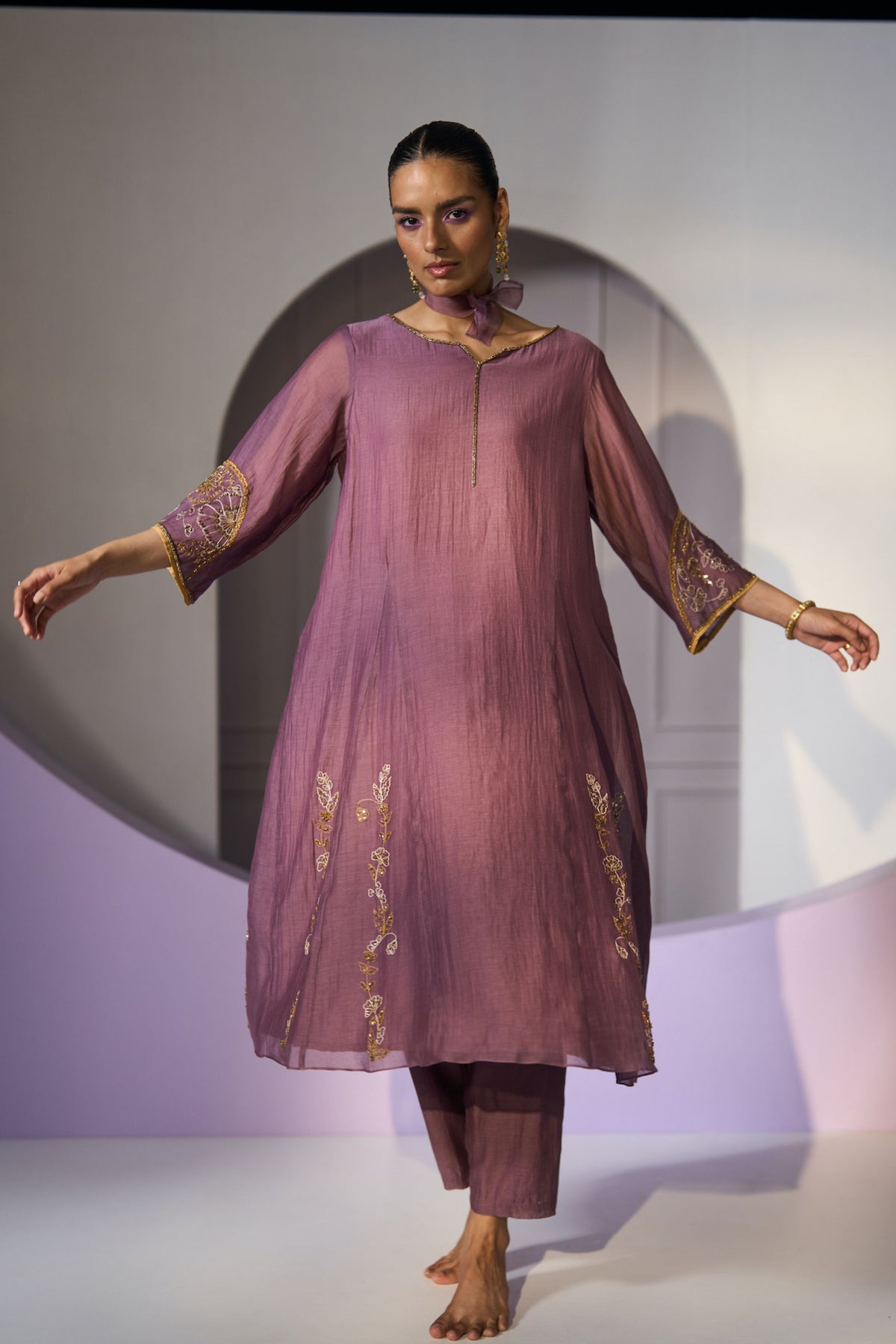 Purple Husna Kurta