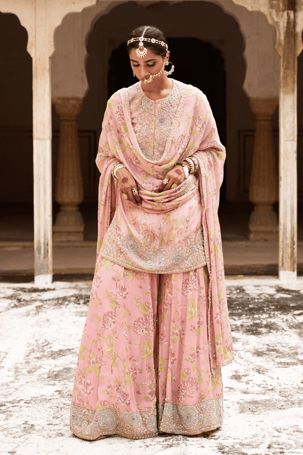 Floral Grace Sharara Set