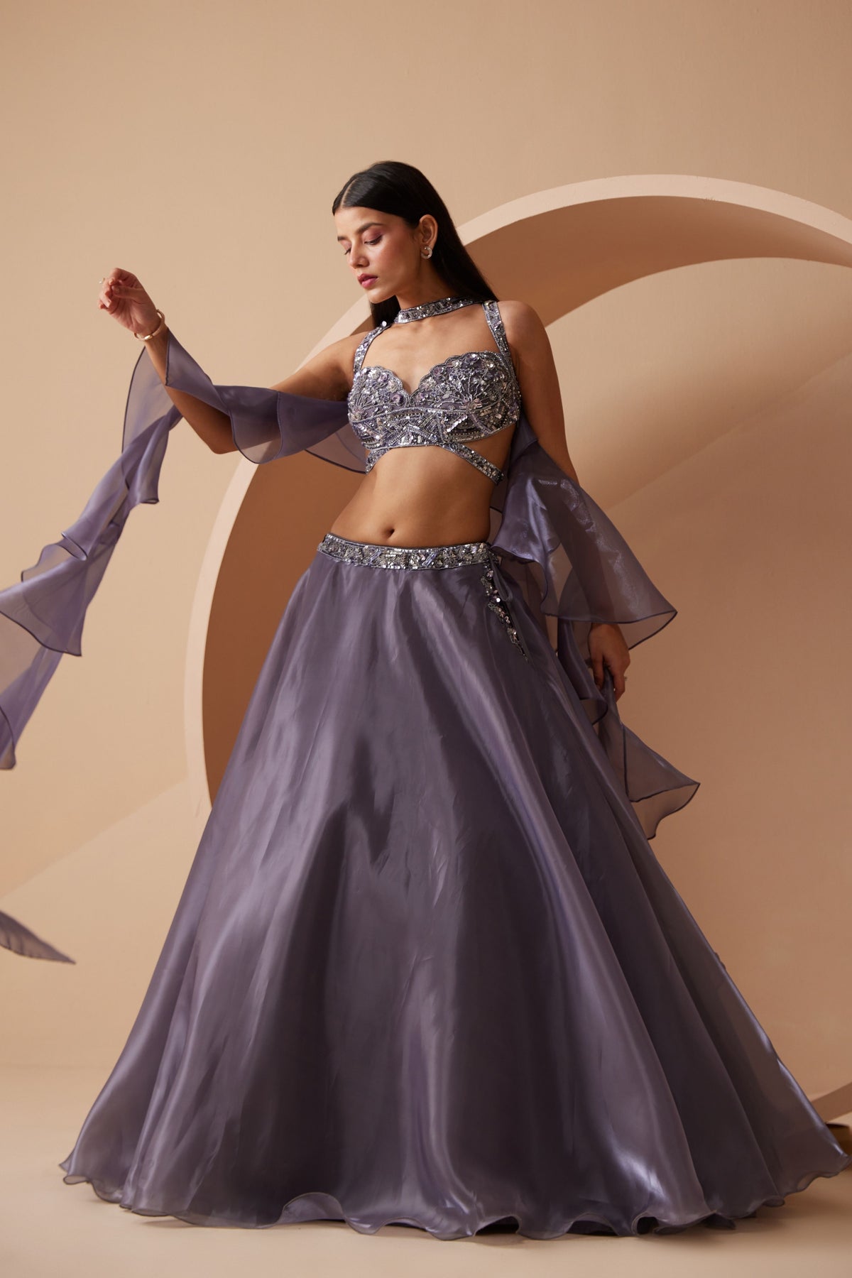 Rosselyn Lavender Lehenga Set