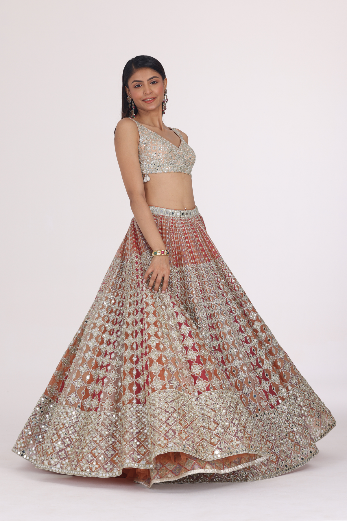 Warm Hues Multicolour Lehenga Set