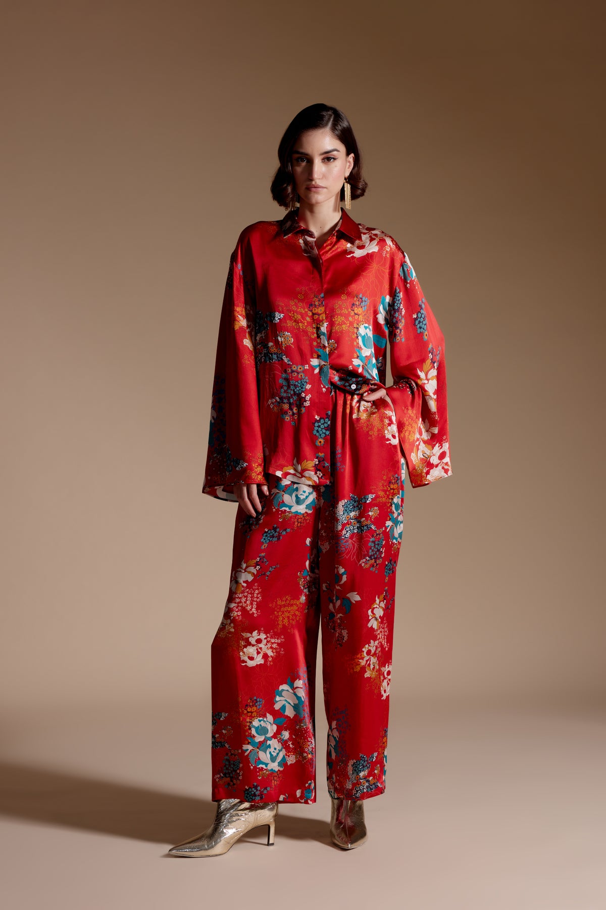 Winter Garden Leah Red Co-ord Set