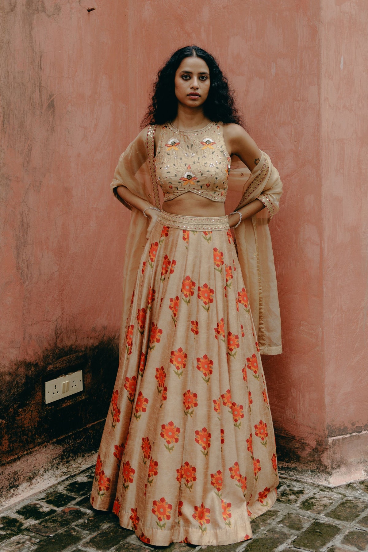 Biscuit Brown Lehenga Set