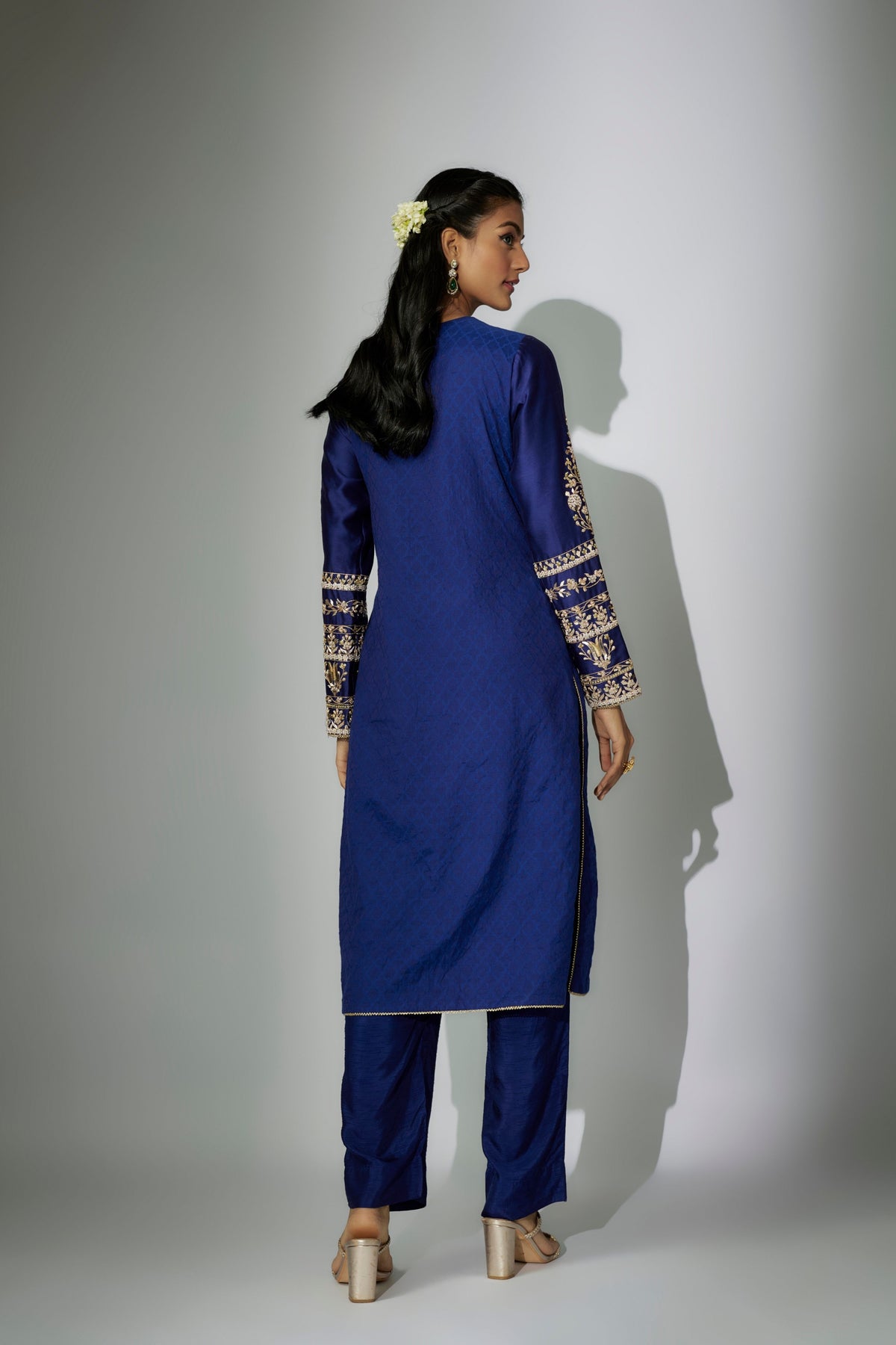 Blue Embroidered Kurta Set