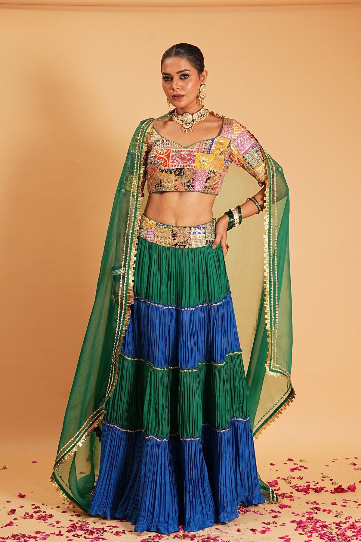 Chanderi Lehenga Set