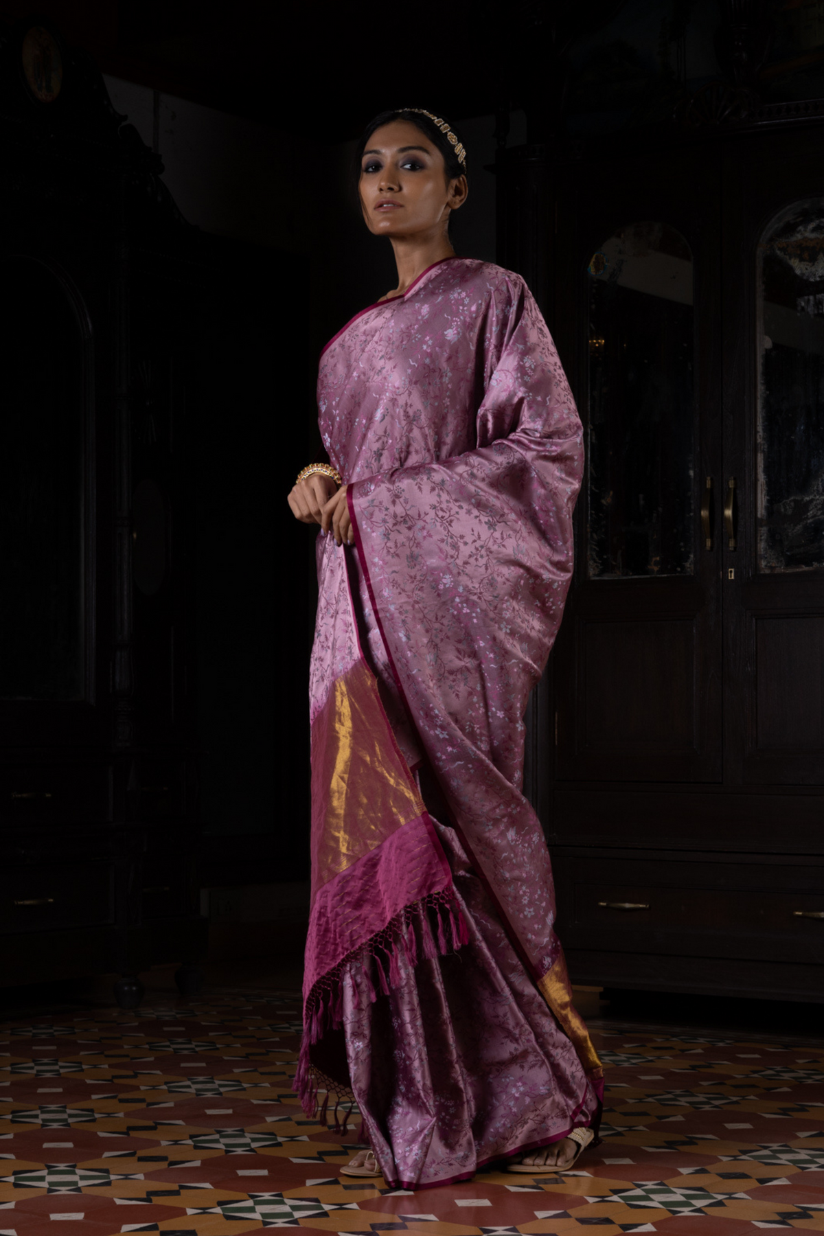 Pushpavali Tanchoi Benarasi Handloom Sari