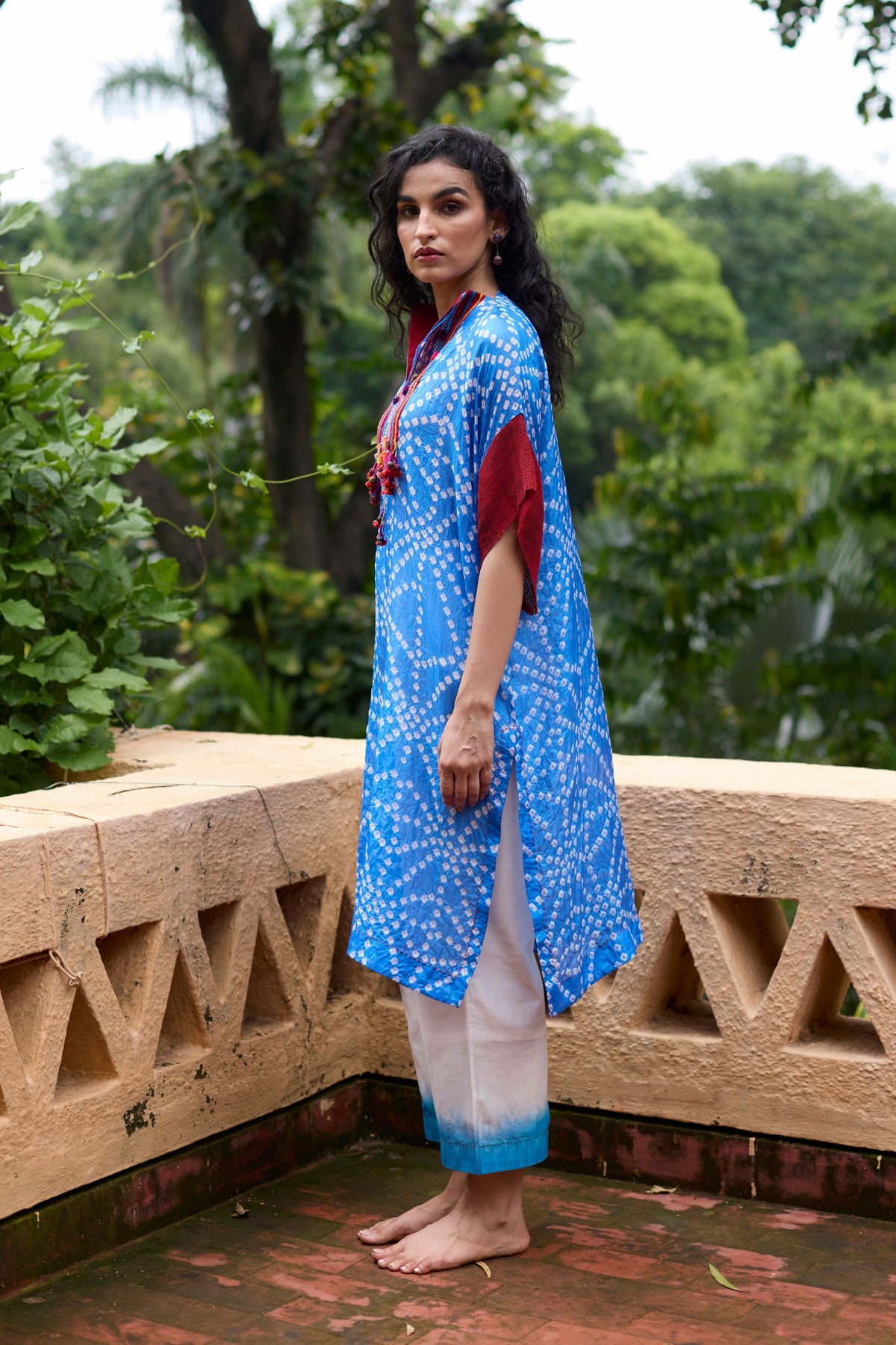 Bandhani Embroidered Tunic Set