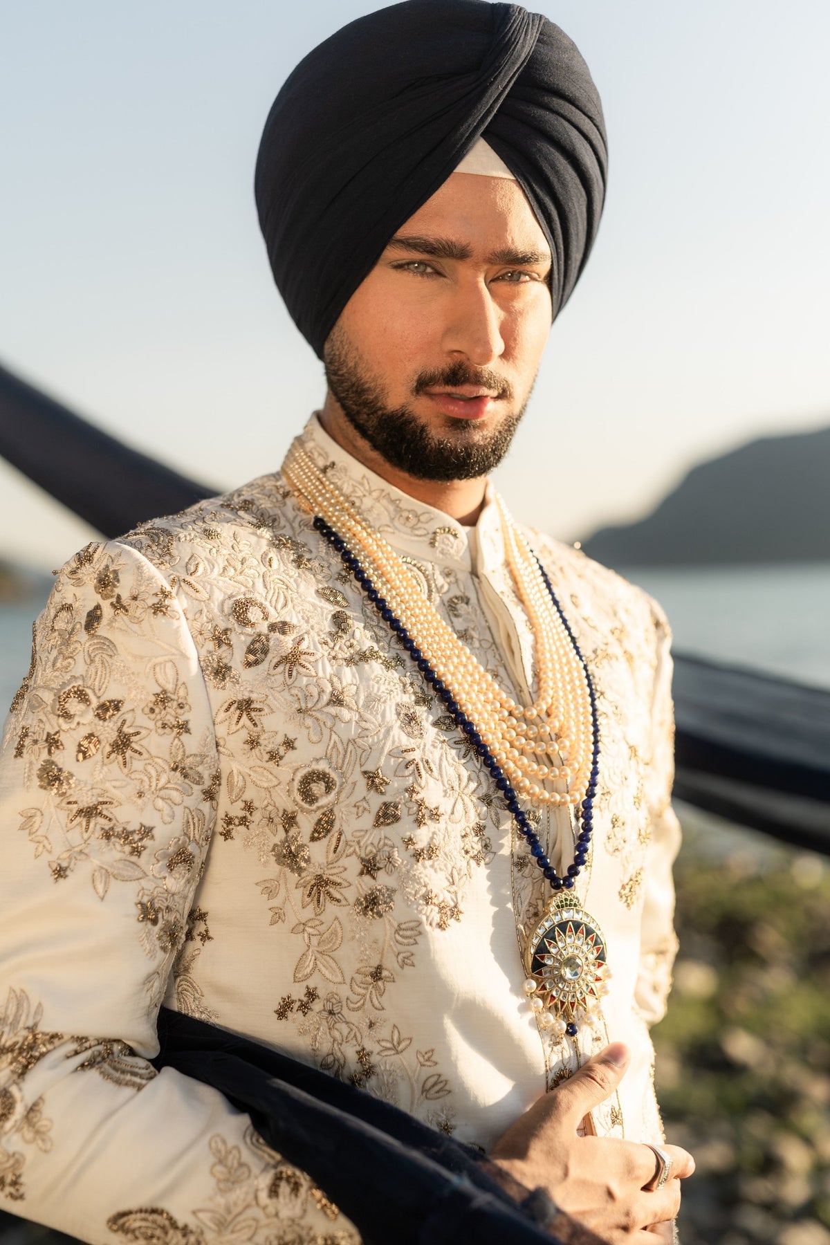 Ivory Pearl Sherwani Set