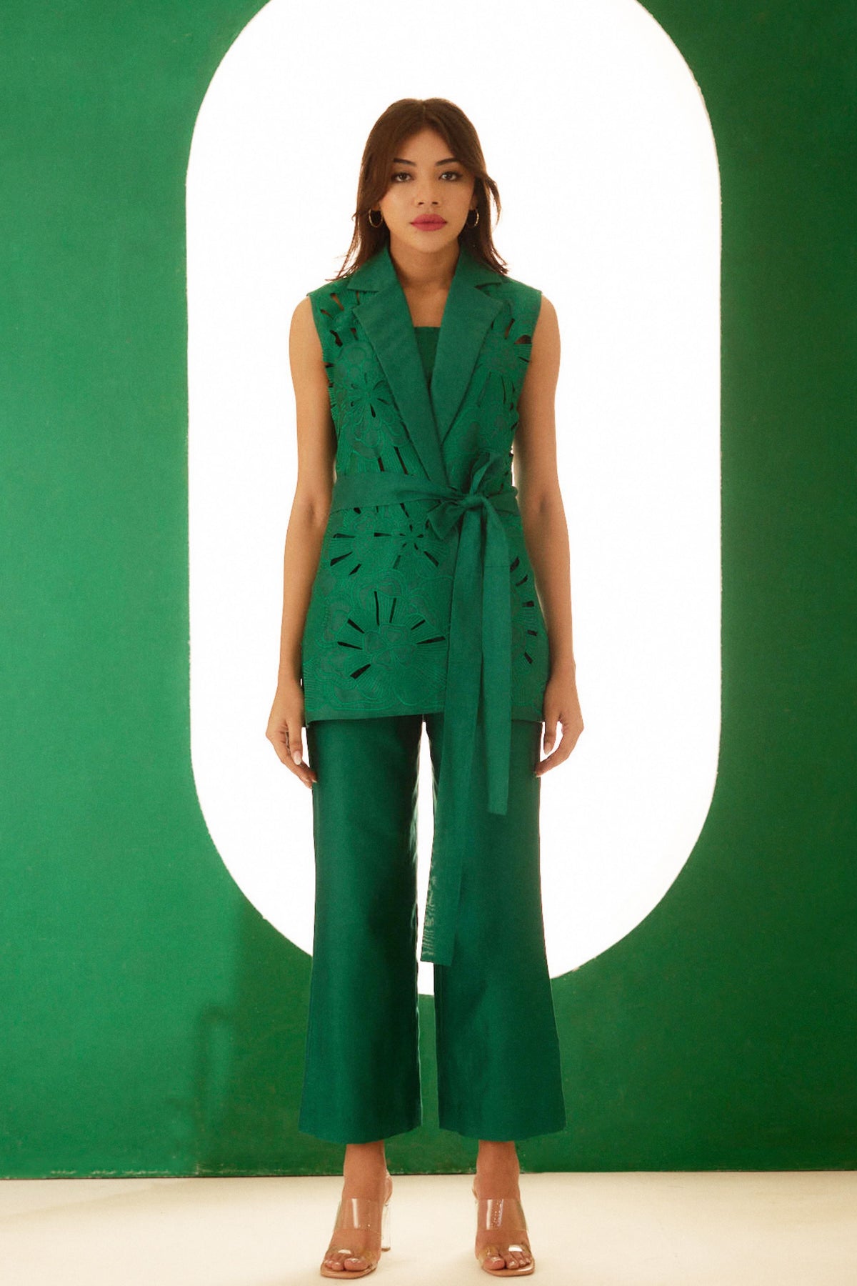 Emerald Green Straight Pants