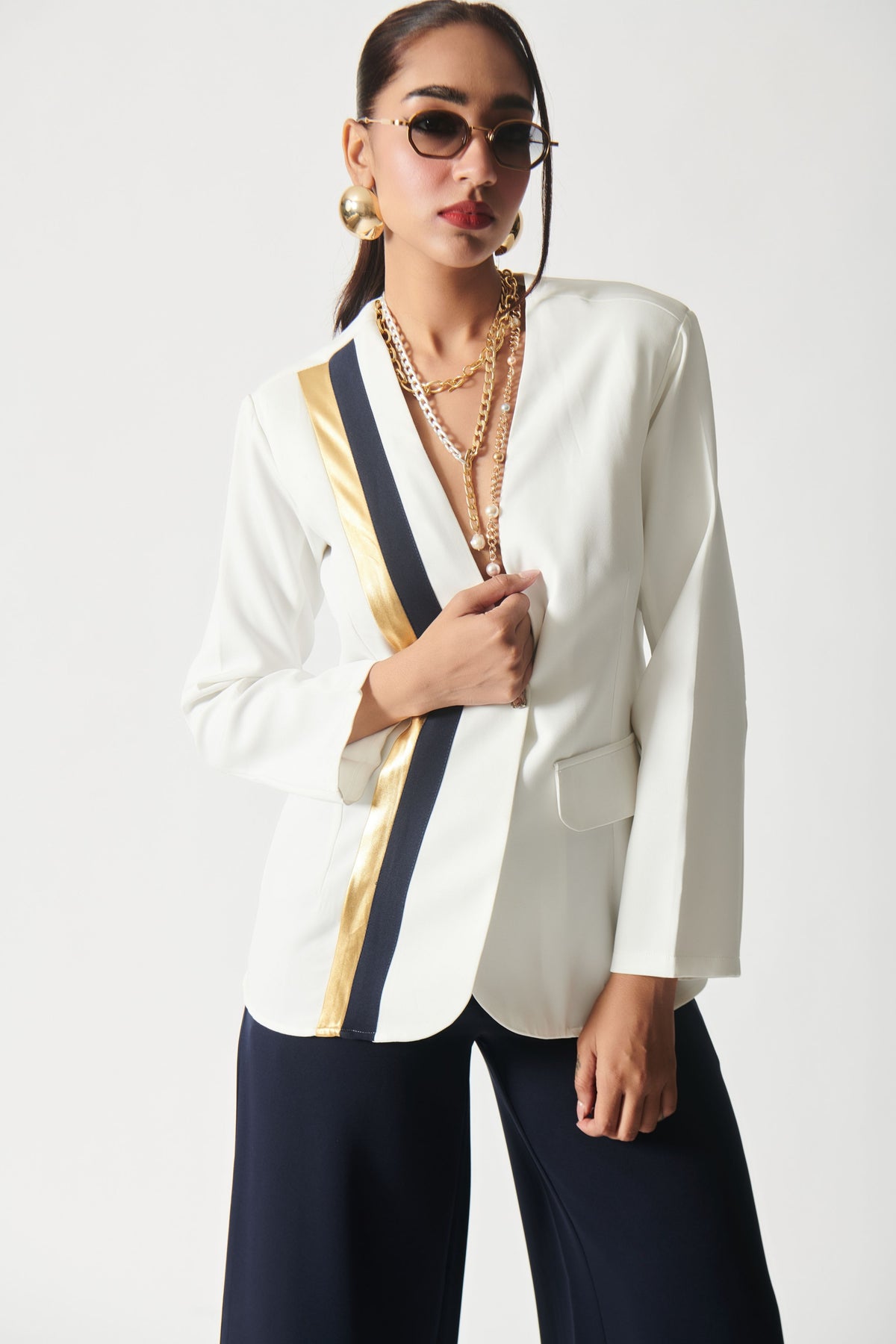 Gold Rush Navy Blazer