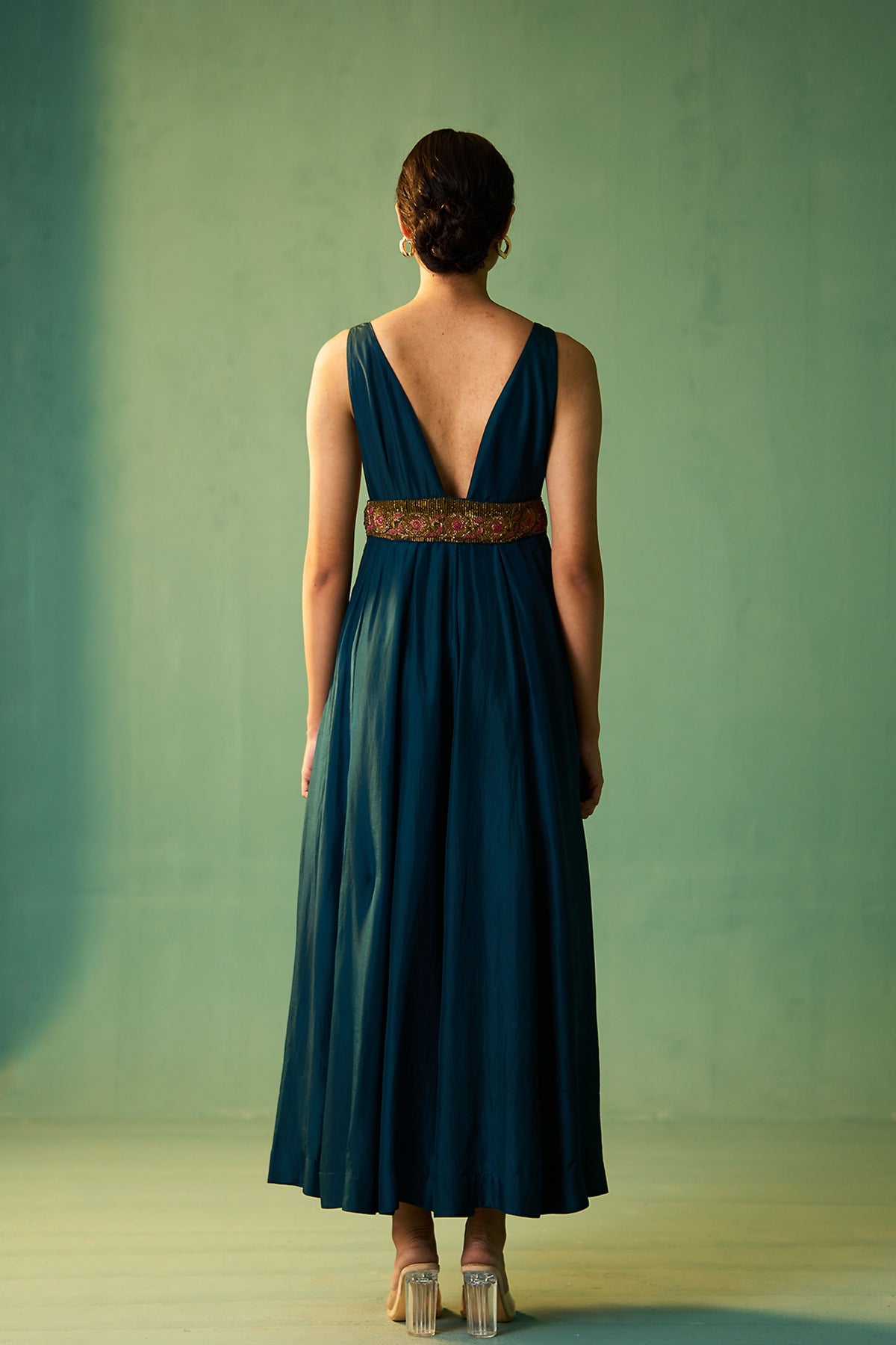 Teal Deeba Dress