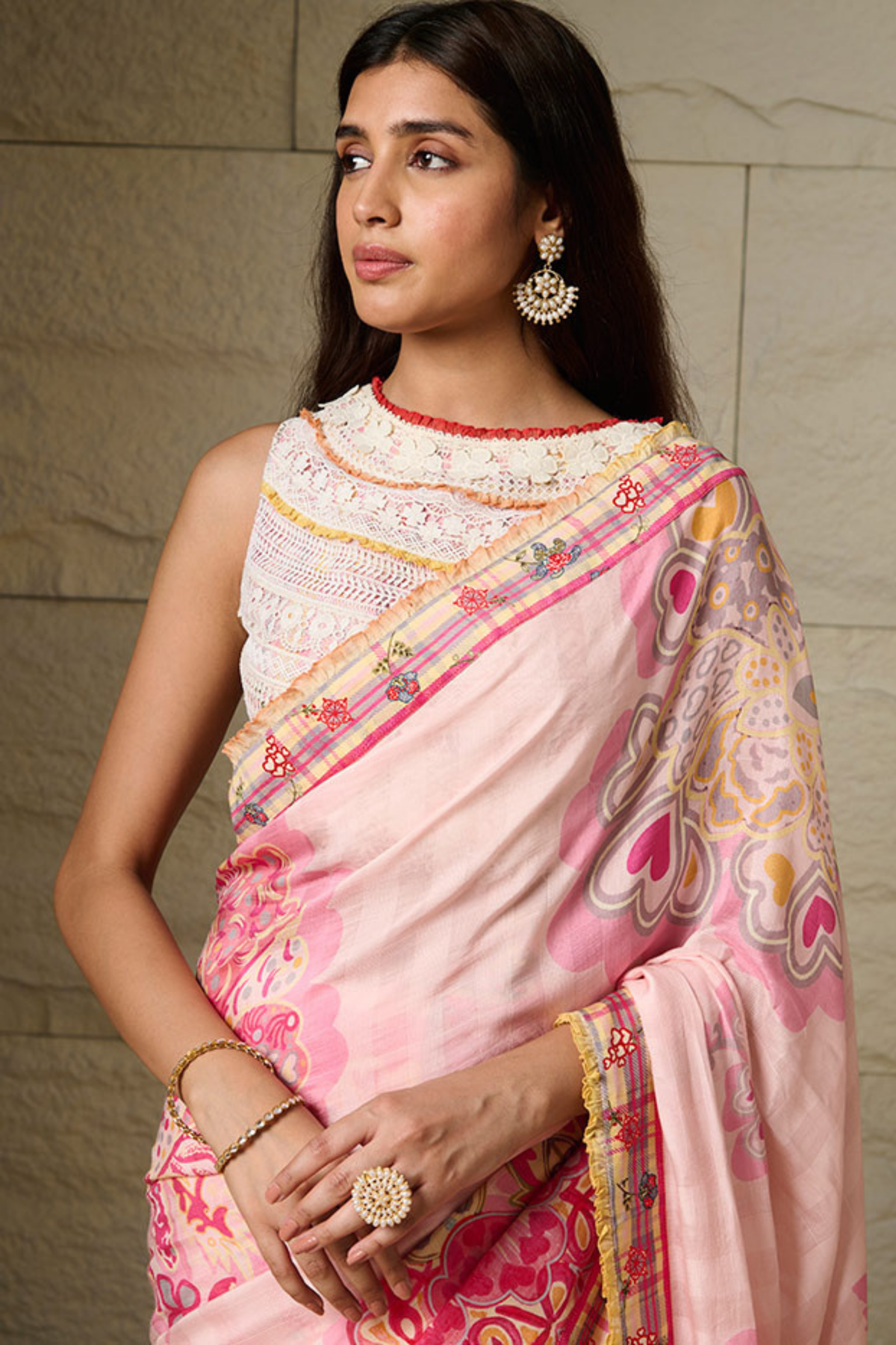 Ceri Pink Saree