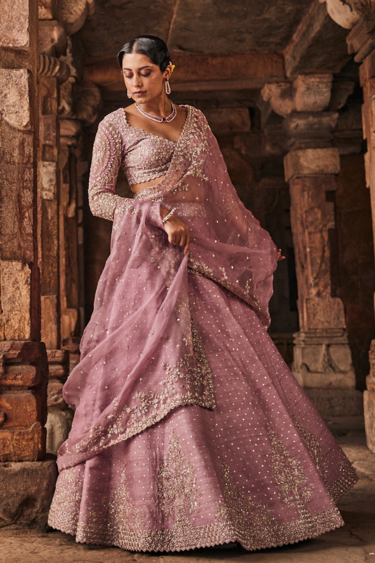 Violaceous Bridal Lehenga Set