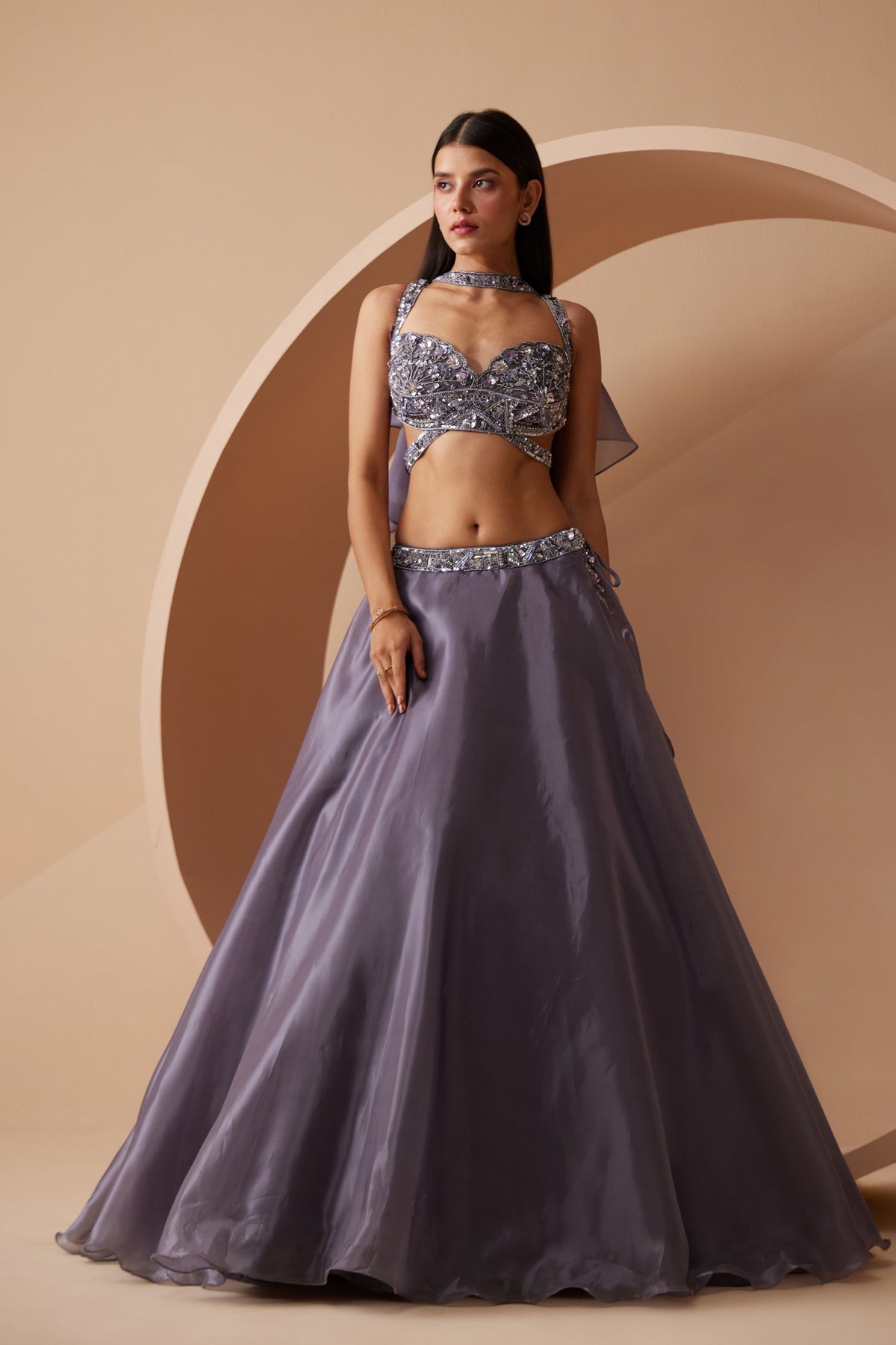 Rosselyn Lavender Lehenga Set