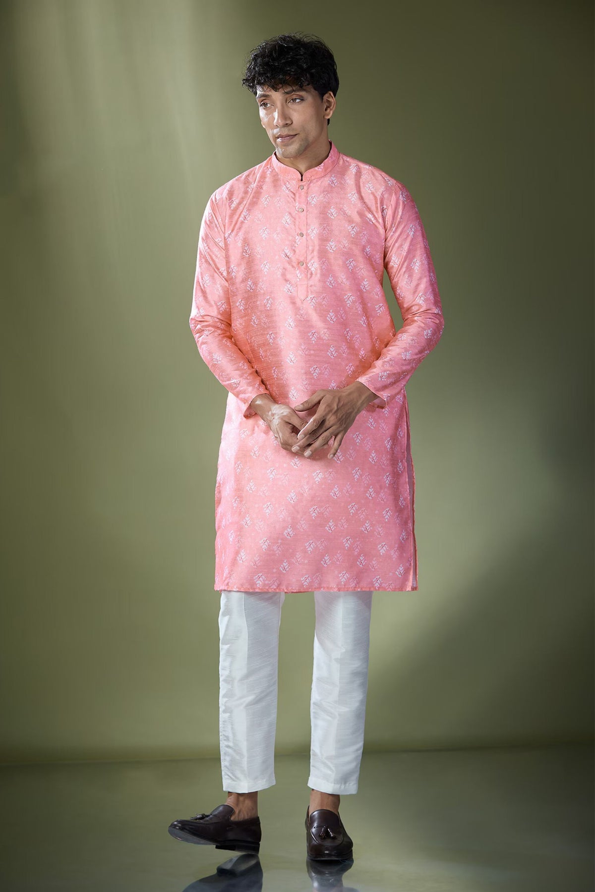 Pink Printed Kurta Set