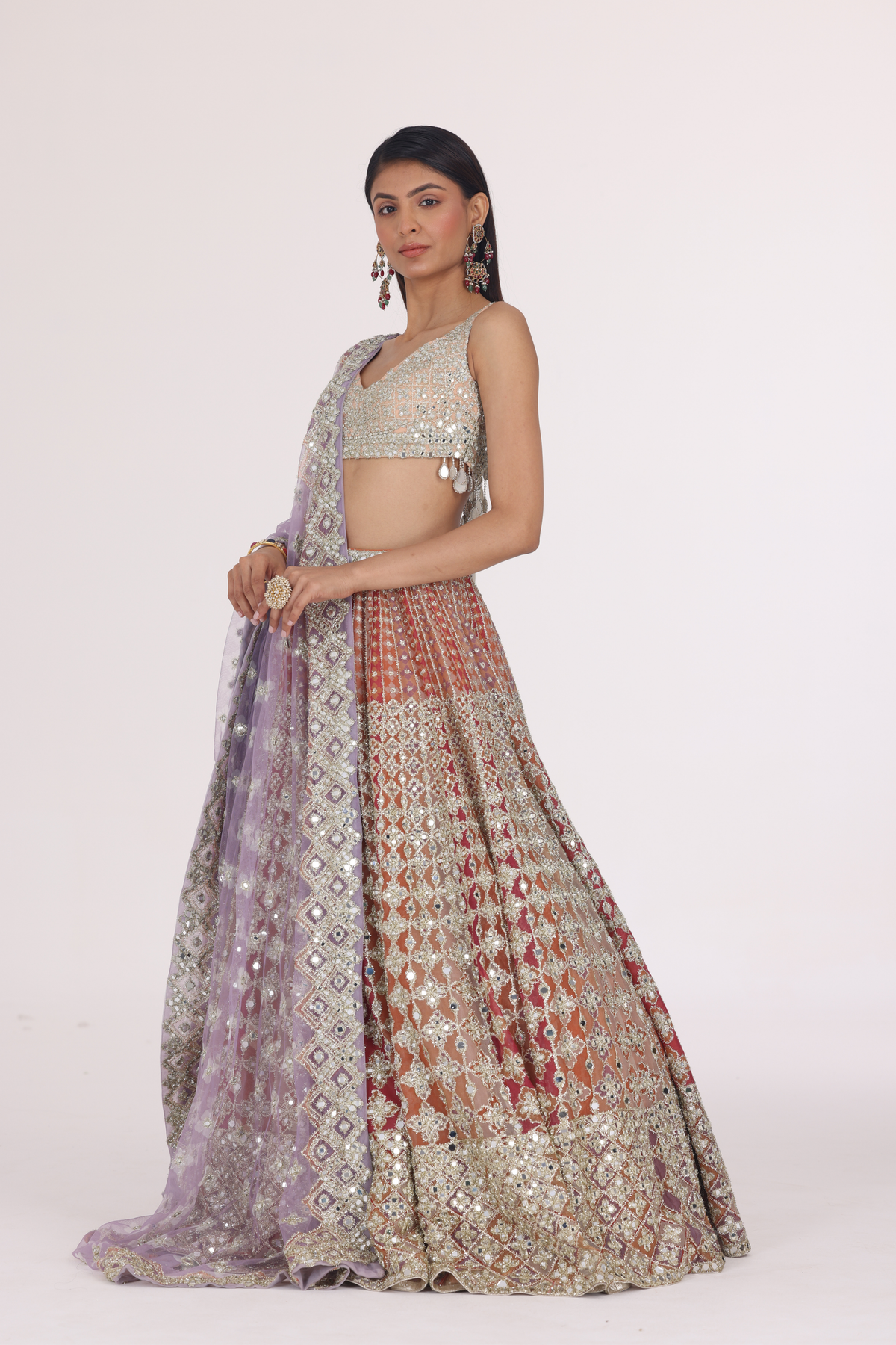 Warm Hues Multicolour Lehenga Set