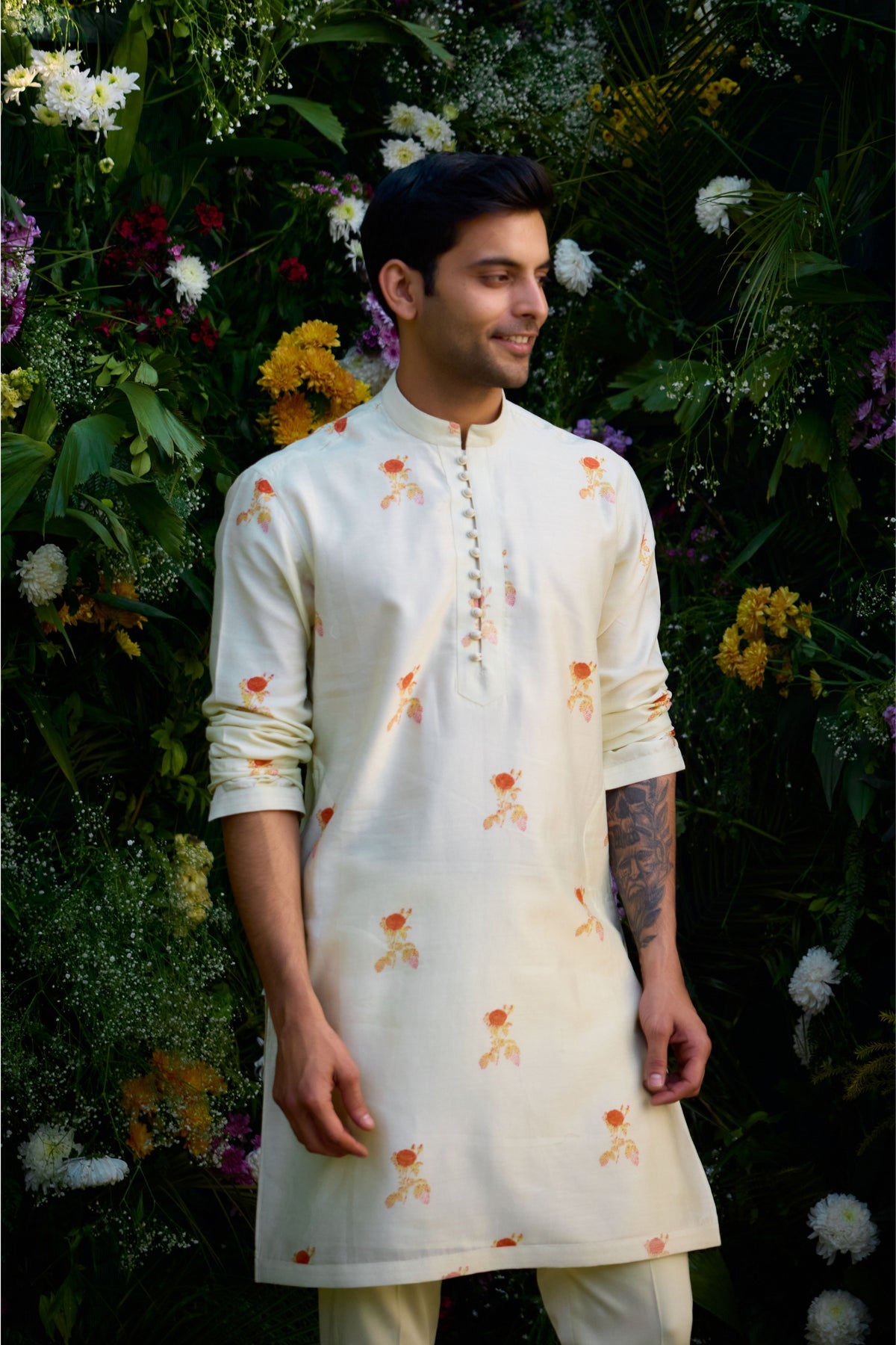 Winter White Kurta Set