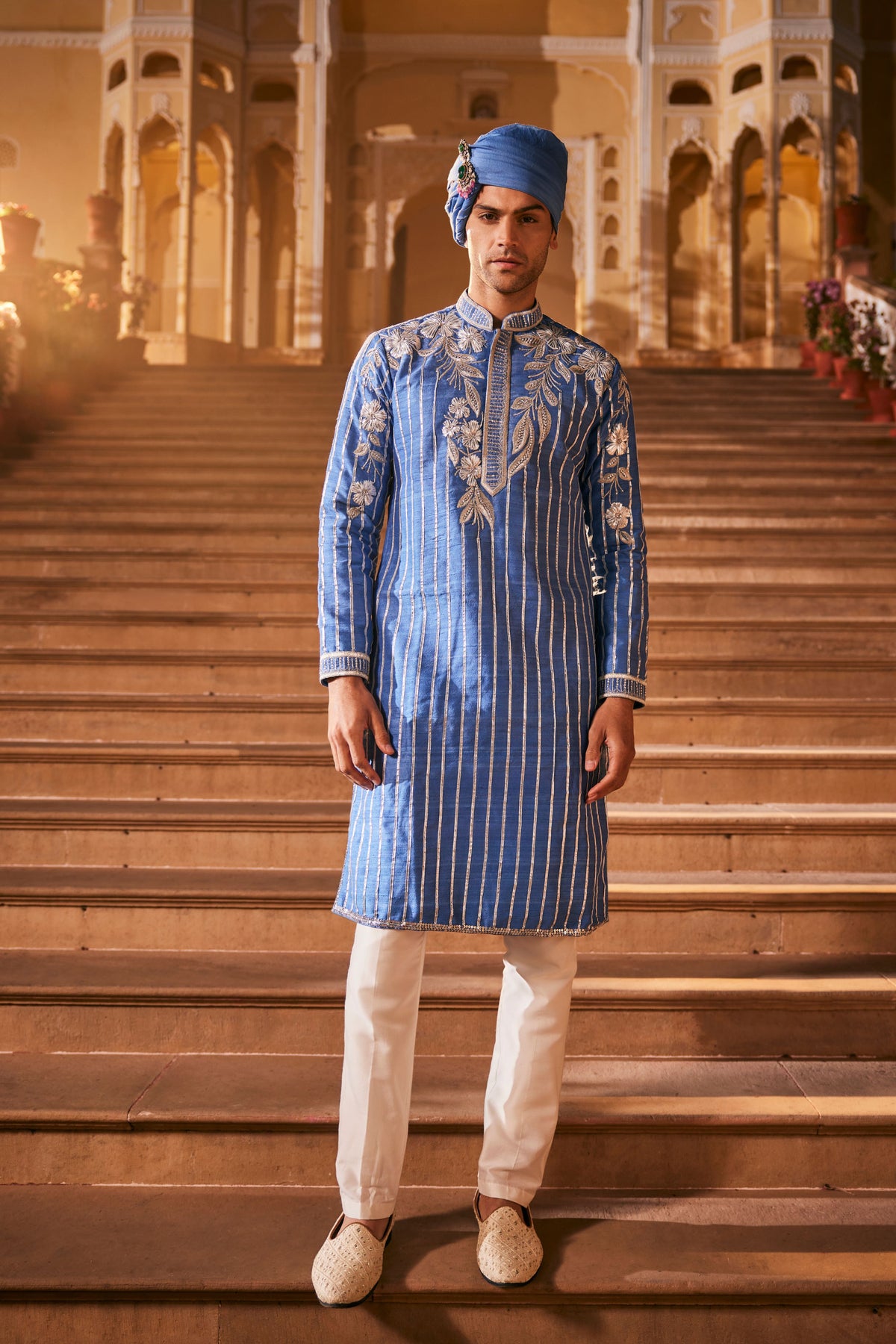 Blue Ezhil Kurta Set