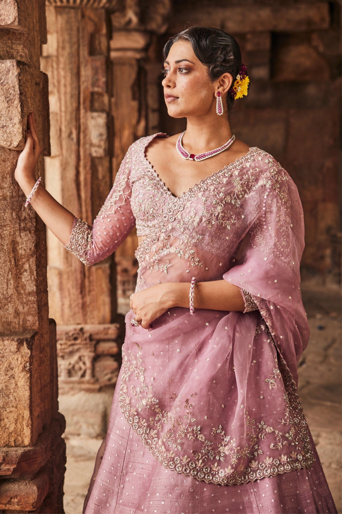 Violaceous Bridal Lehenga Set