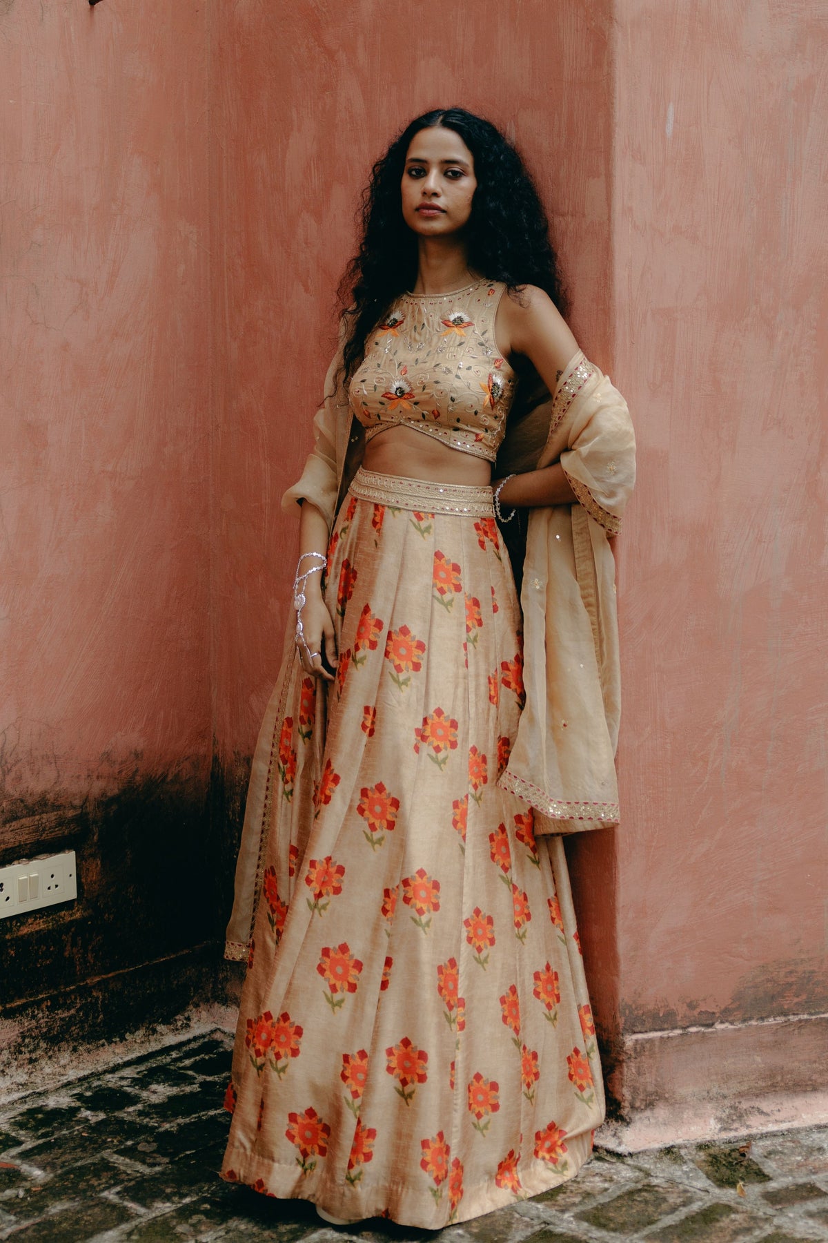 Biscuit Brown Lehenga Set