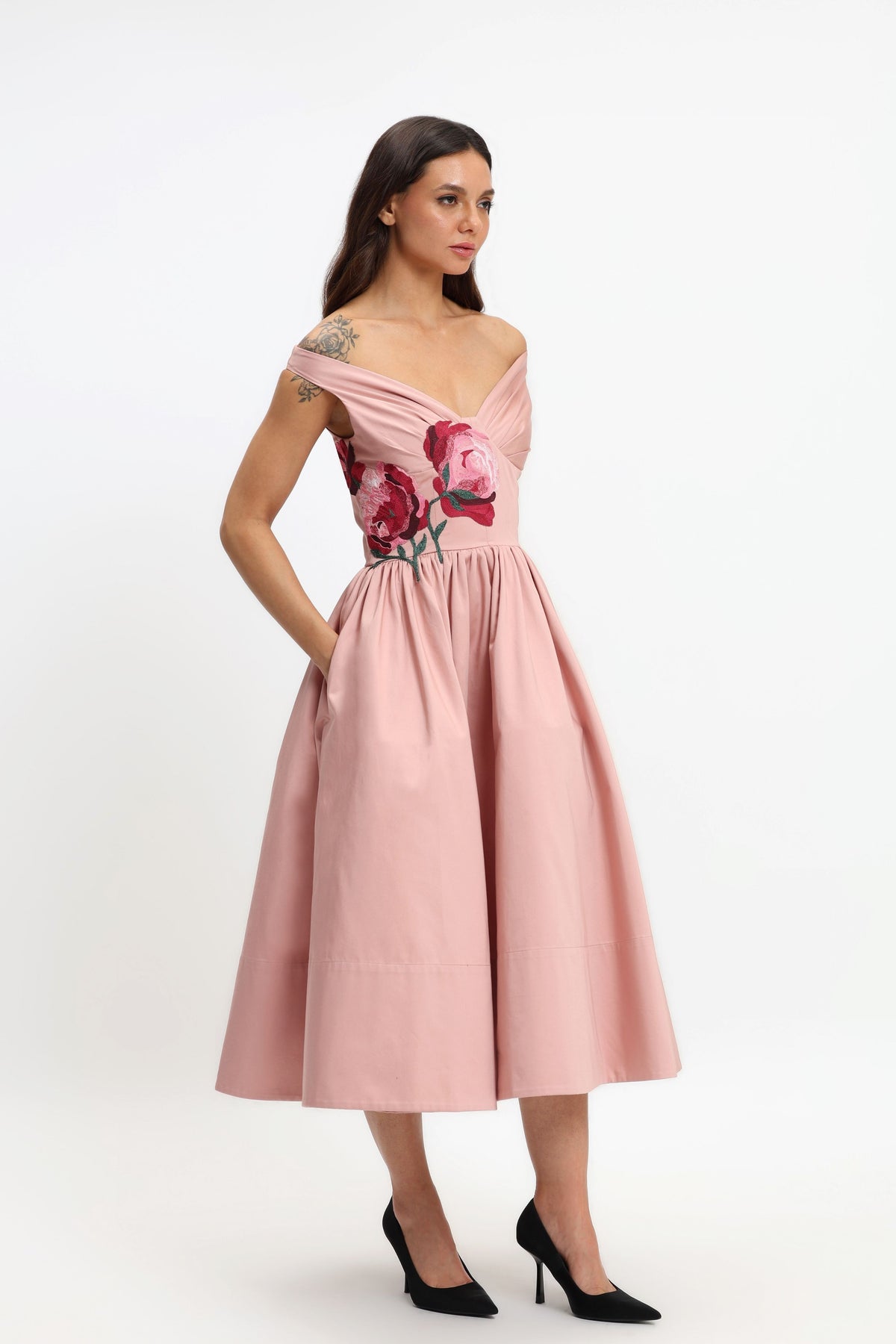 Off Shoulder Corset Midi