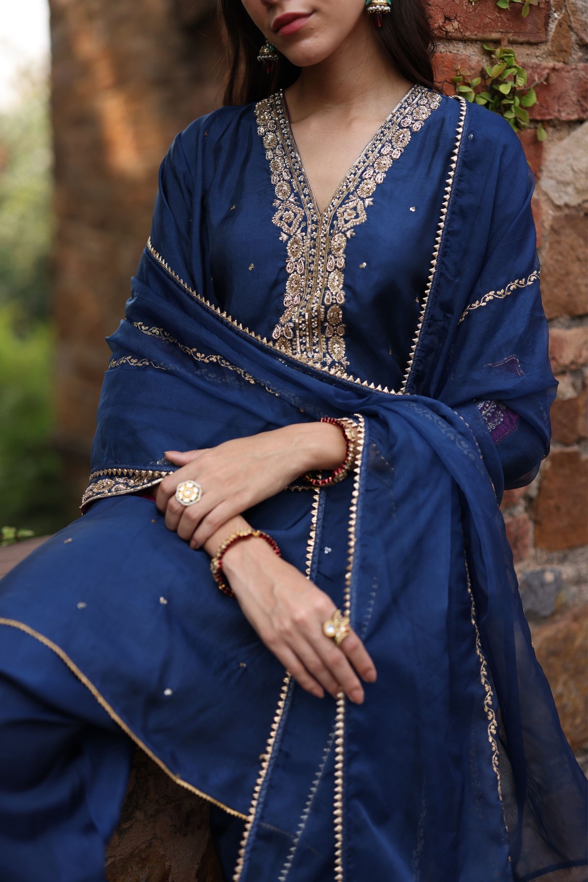 Blue Nazira Kurta Set