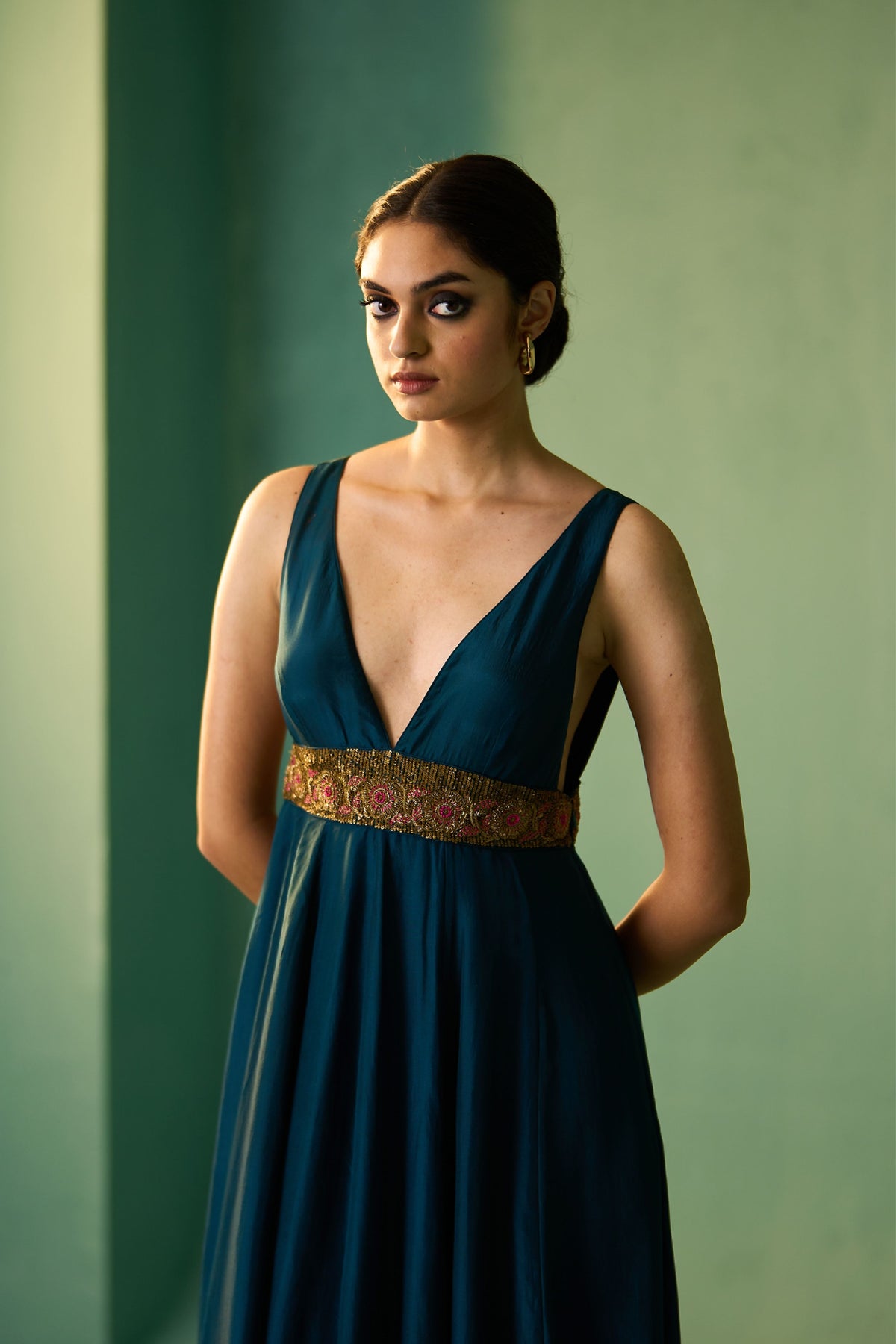 Teal Deeba Dress