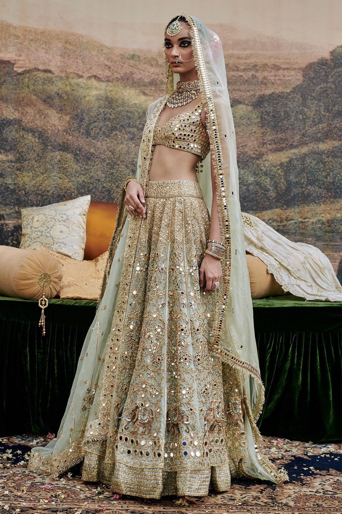 Noor Jahan Lehenga Set and Veil