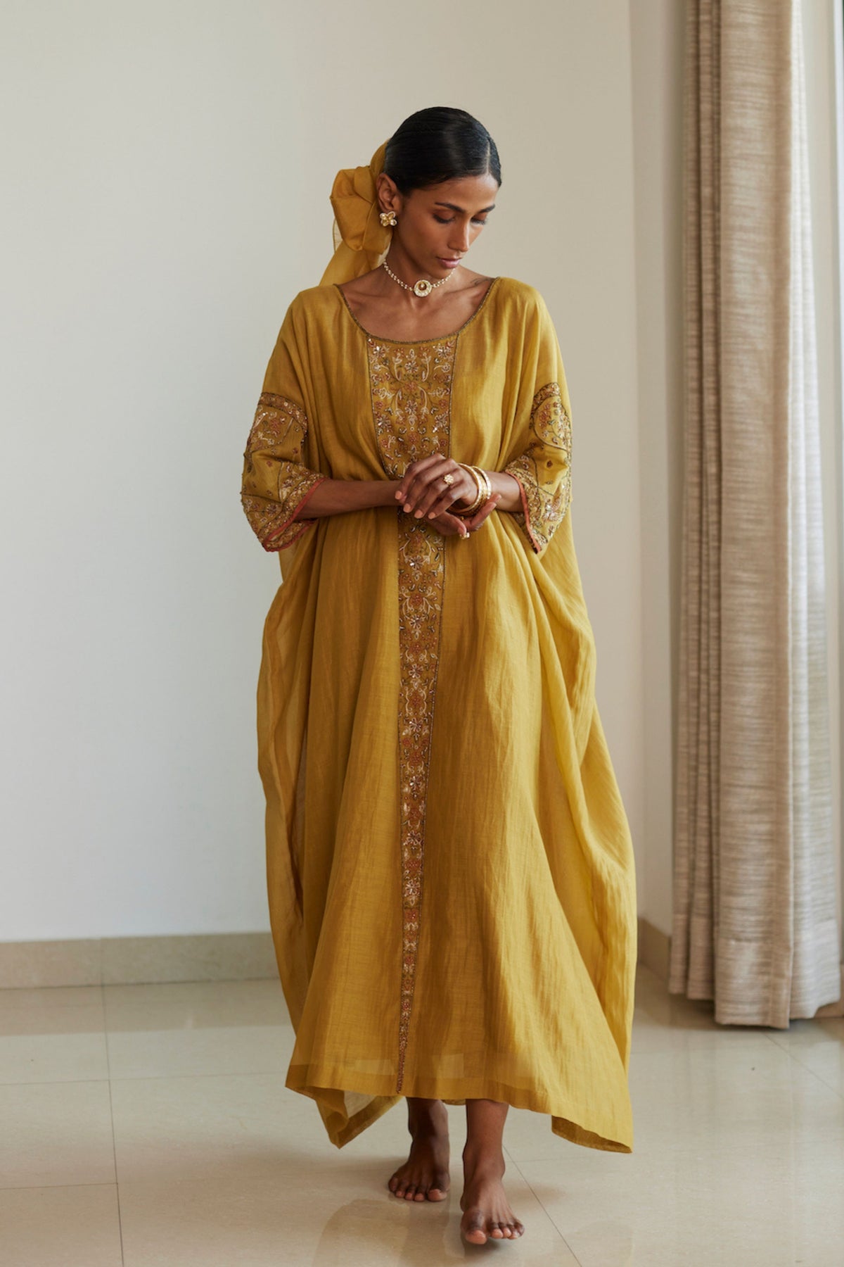 Yellow Adree Kaftan