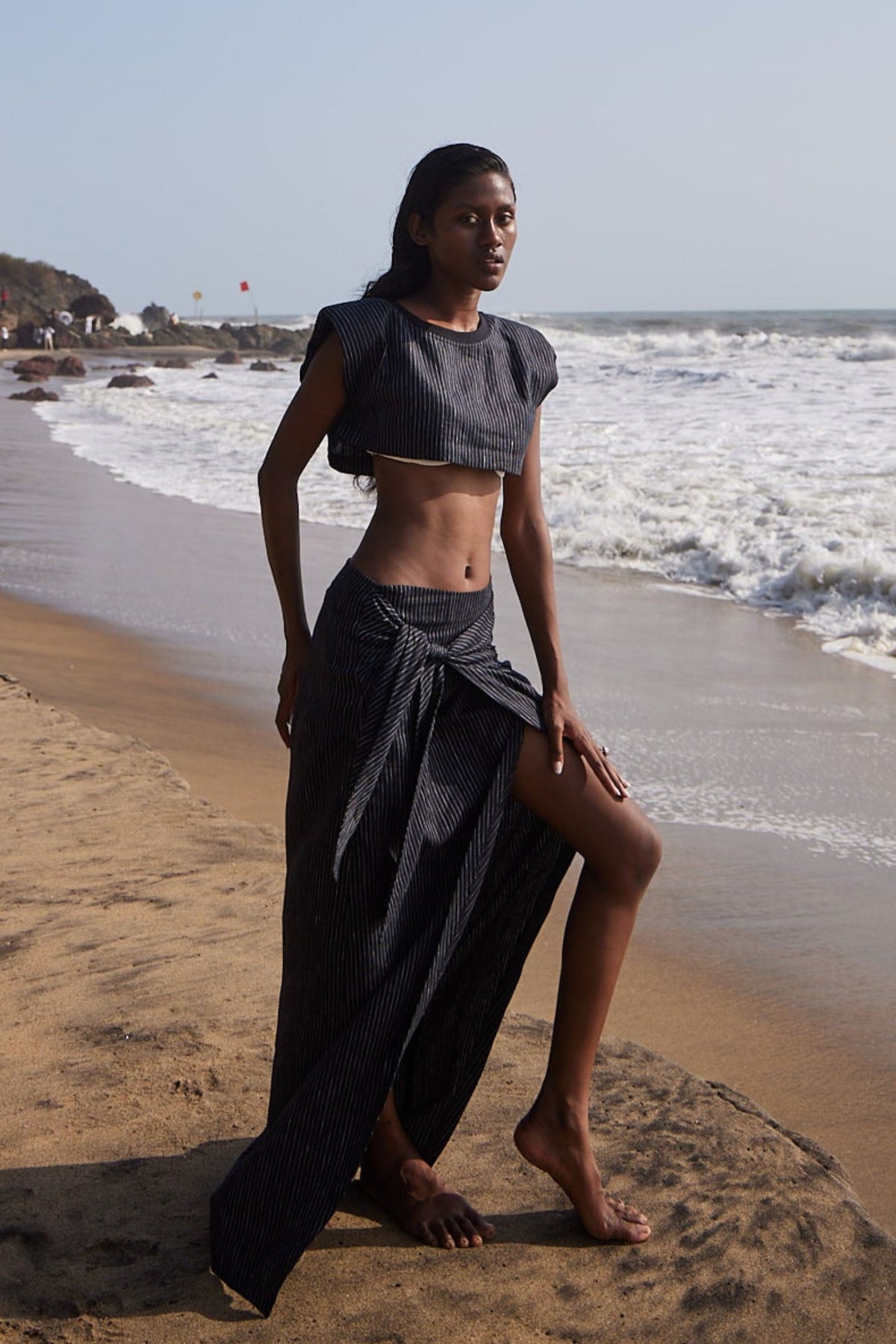 Striped Linen Top and Skirt