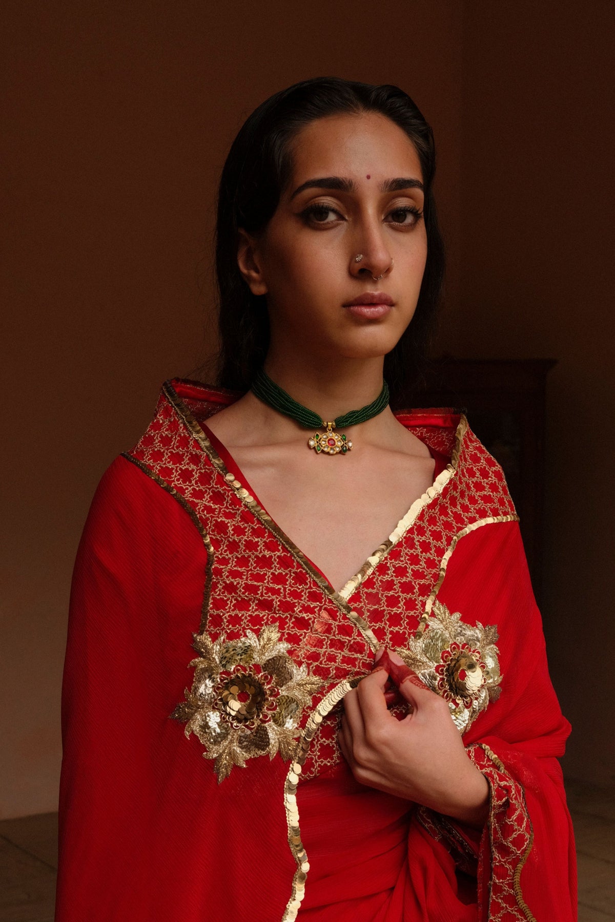 Red Sahasrara Saree