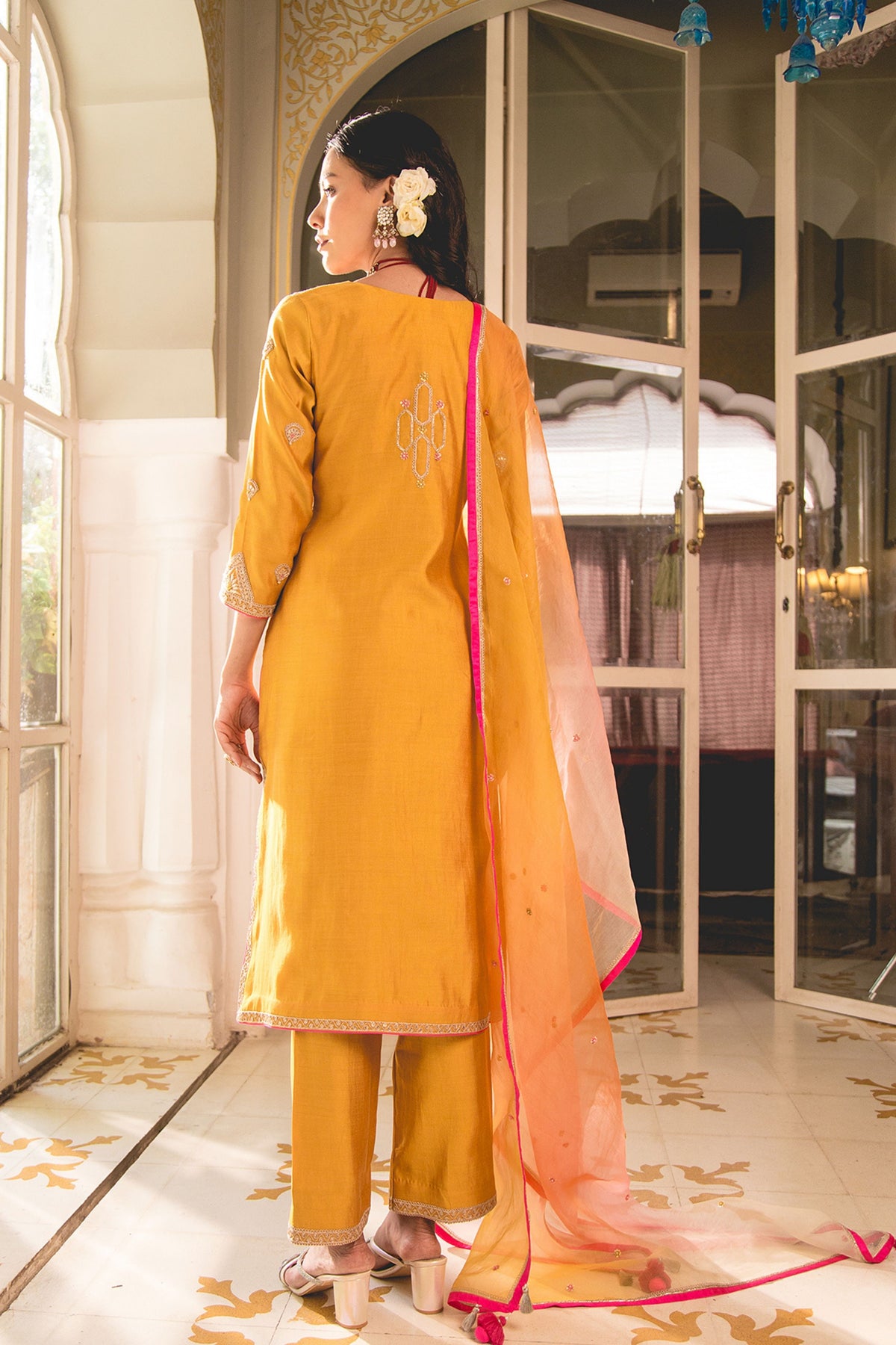 Mustard Kurta Set