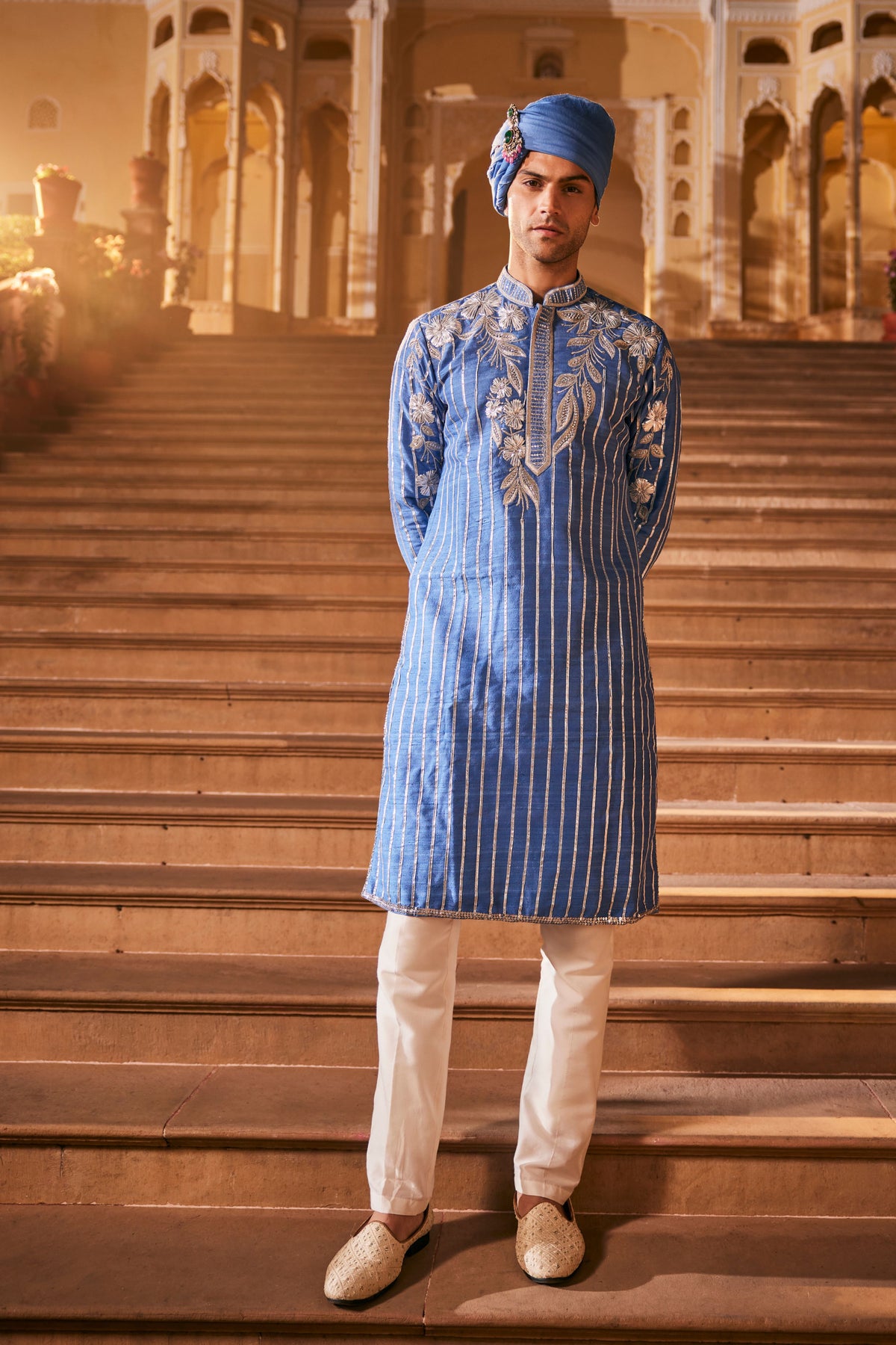 Blue Ezhil Kurta Set