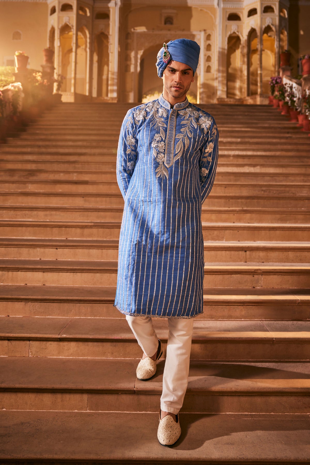 Blue Ezhil Kurta Set