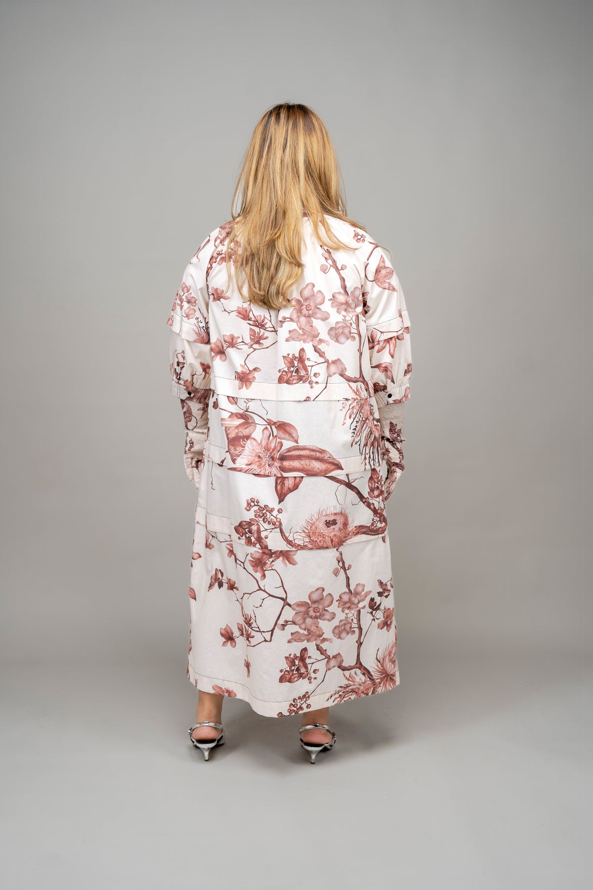 Garden Print Tourist Dress in Apricot