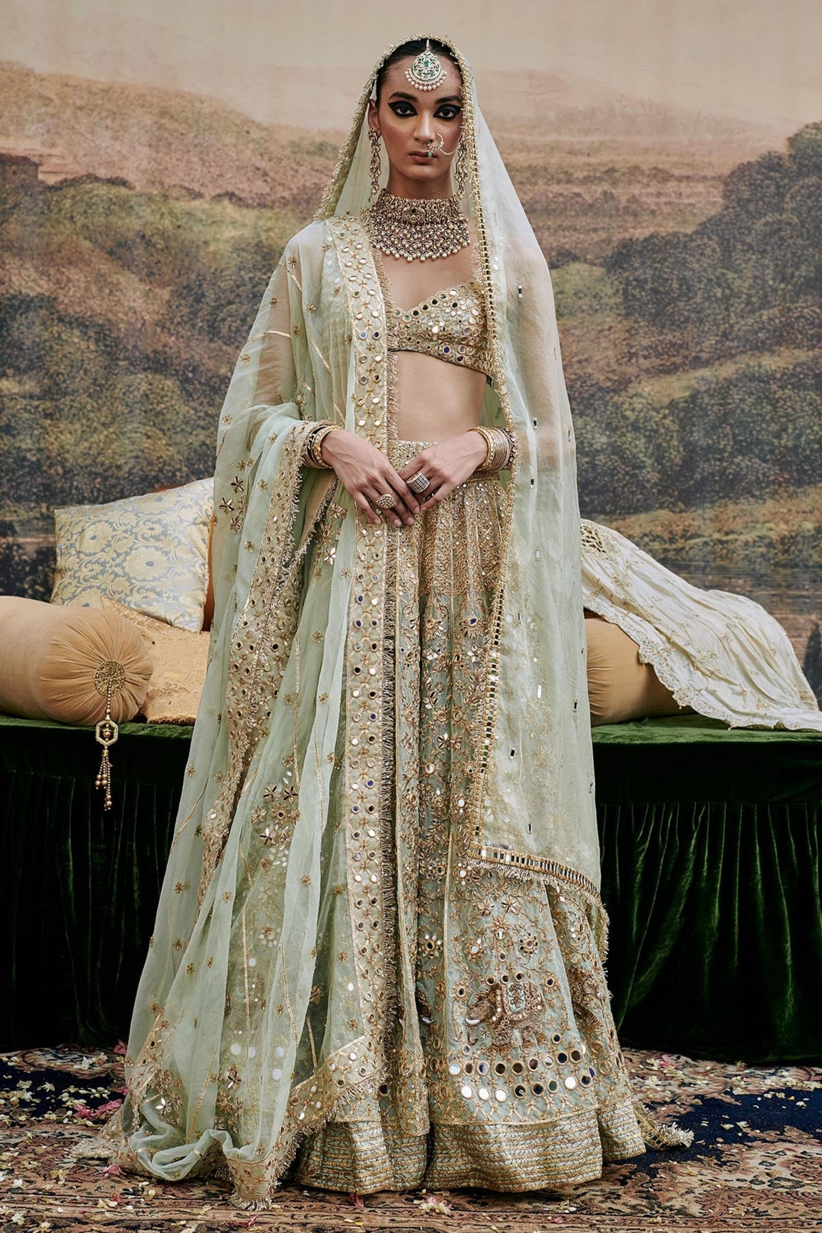 Noor Jahan Lehenga Set and Veil