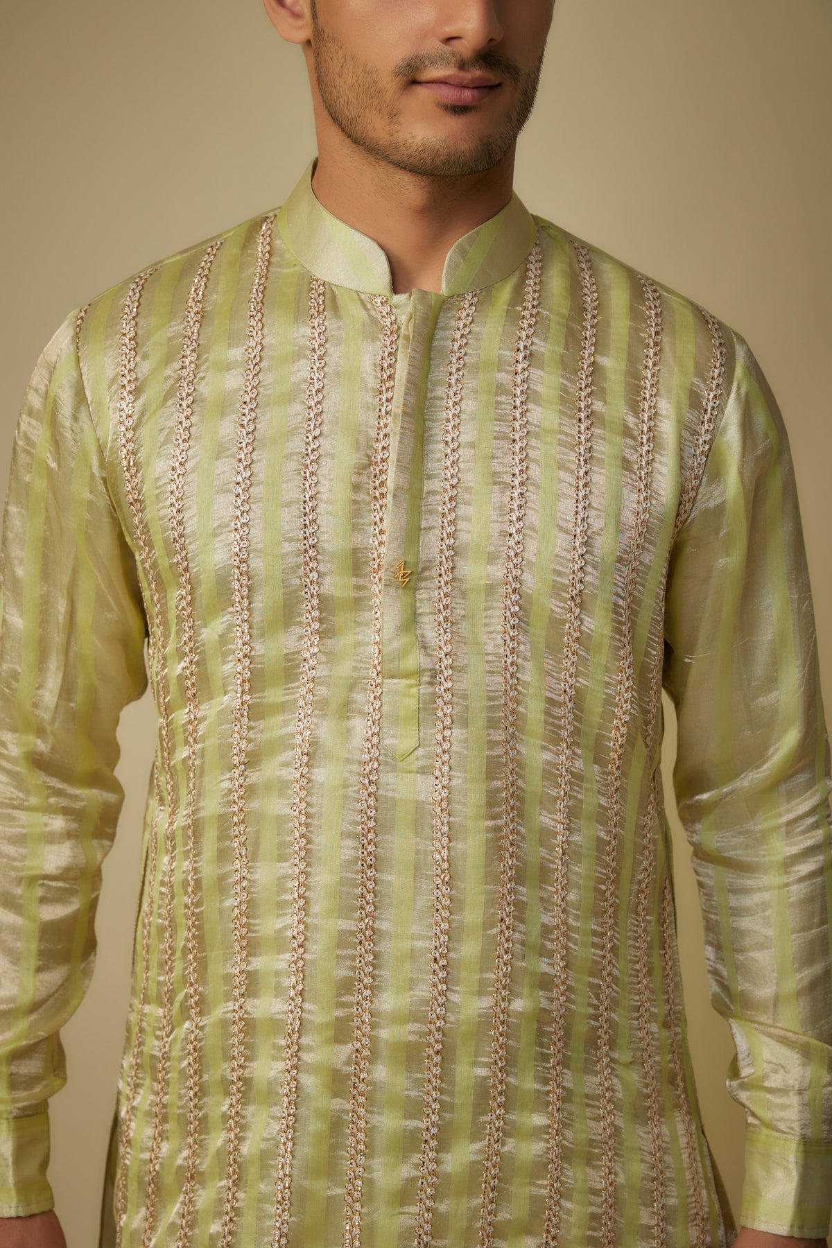 Yellow Embroidered Kurta With Dhoti