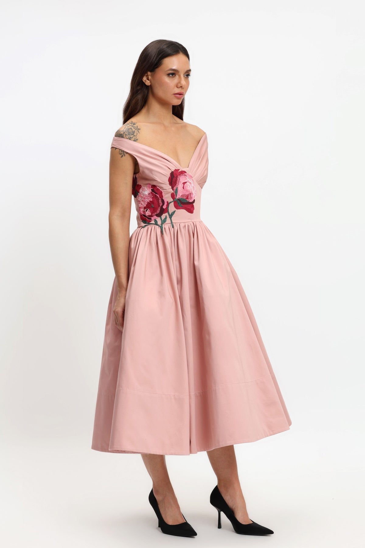 Off Shoulder Corset Midi