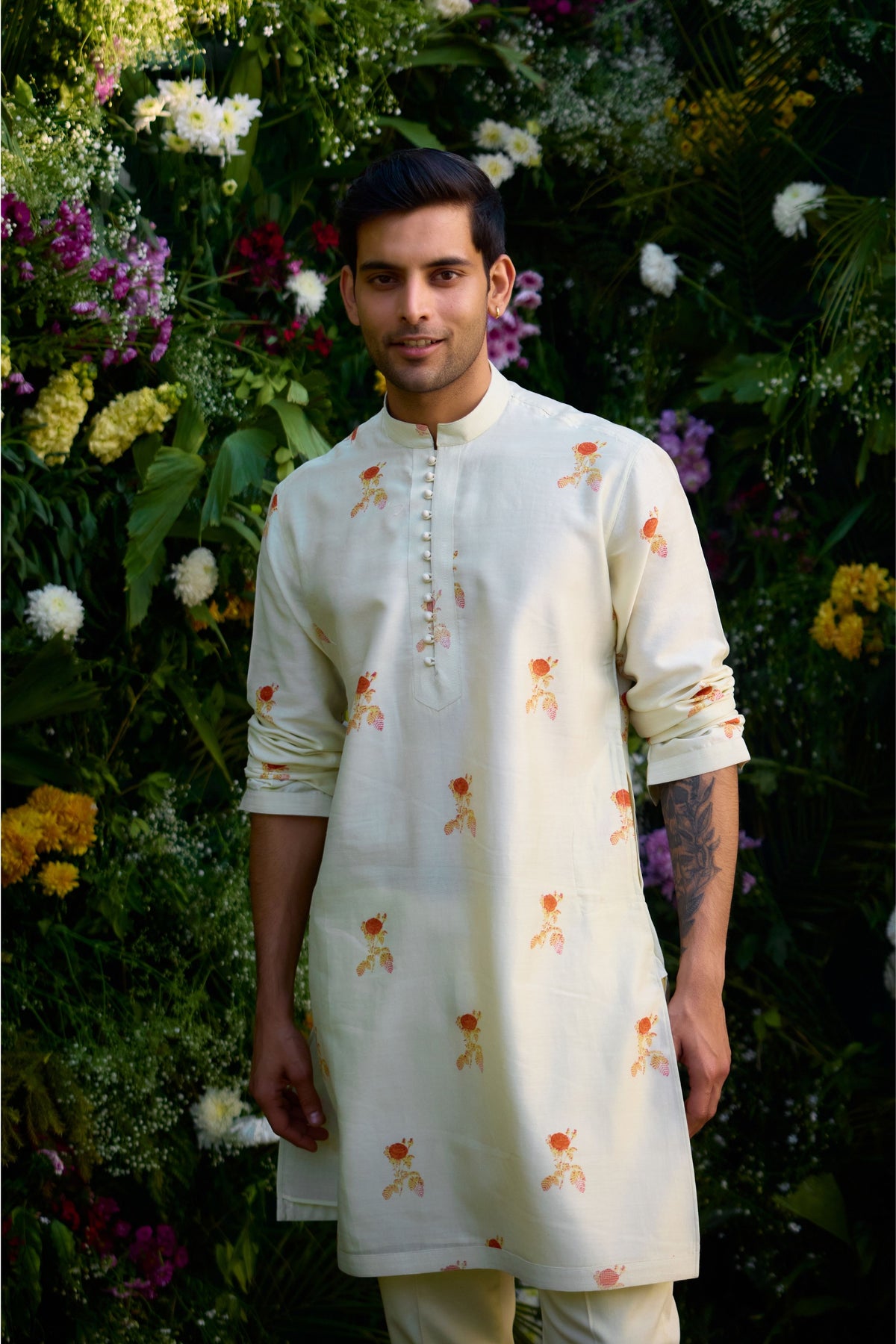 Winter White Kurta Set