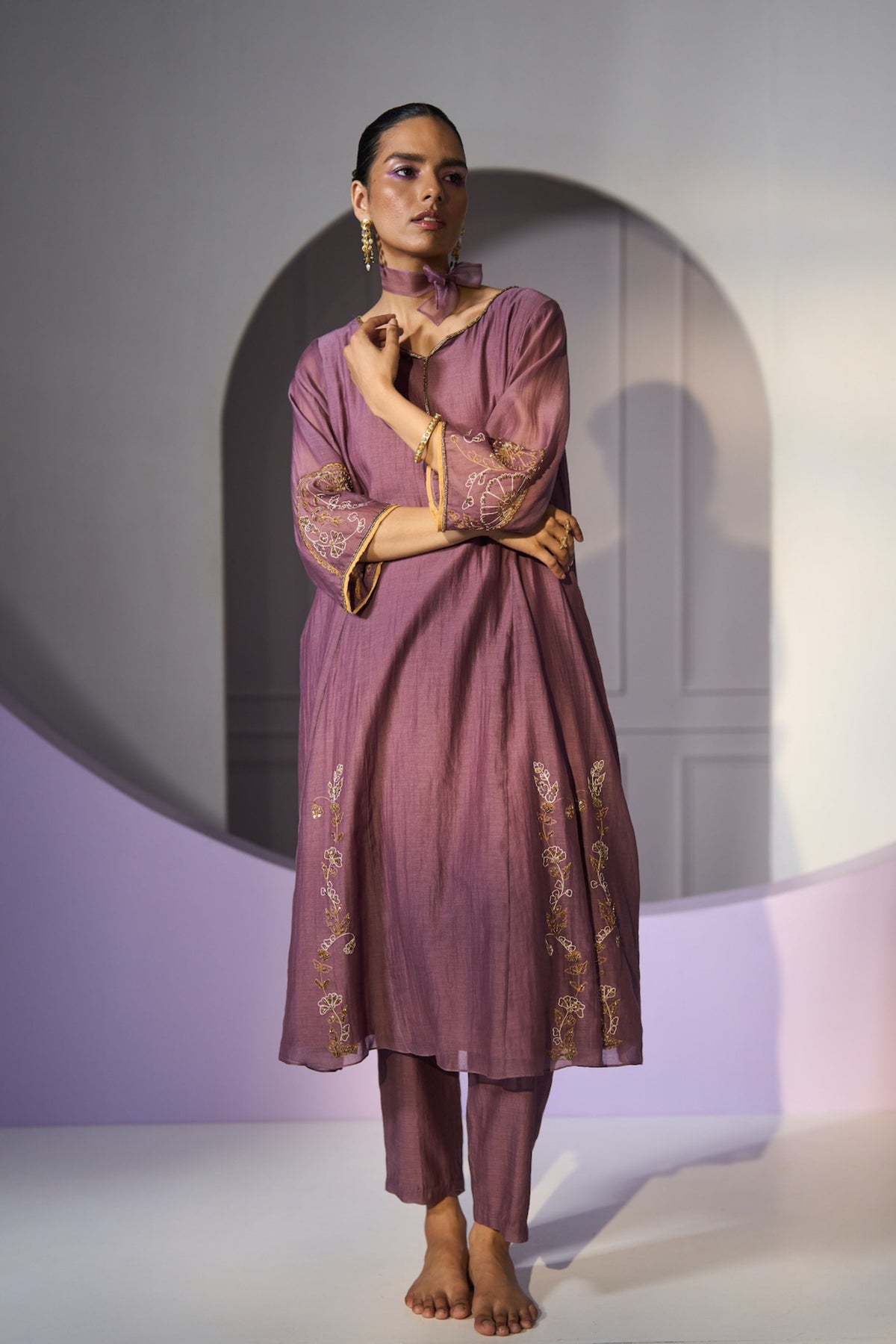 Purple Husna Kurta