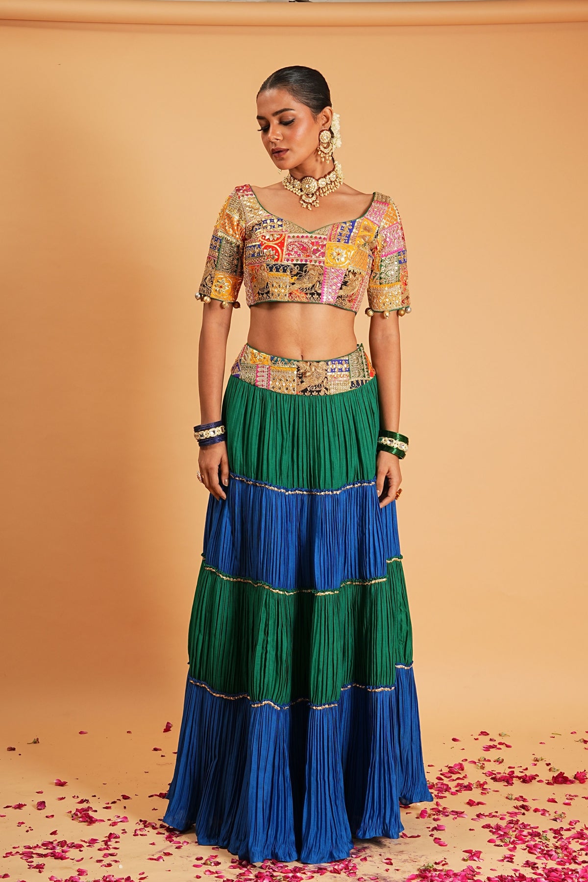 Chanderi Lehenga Set