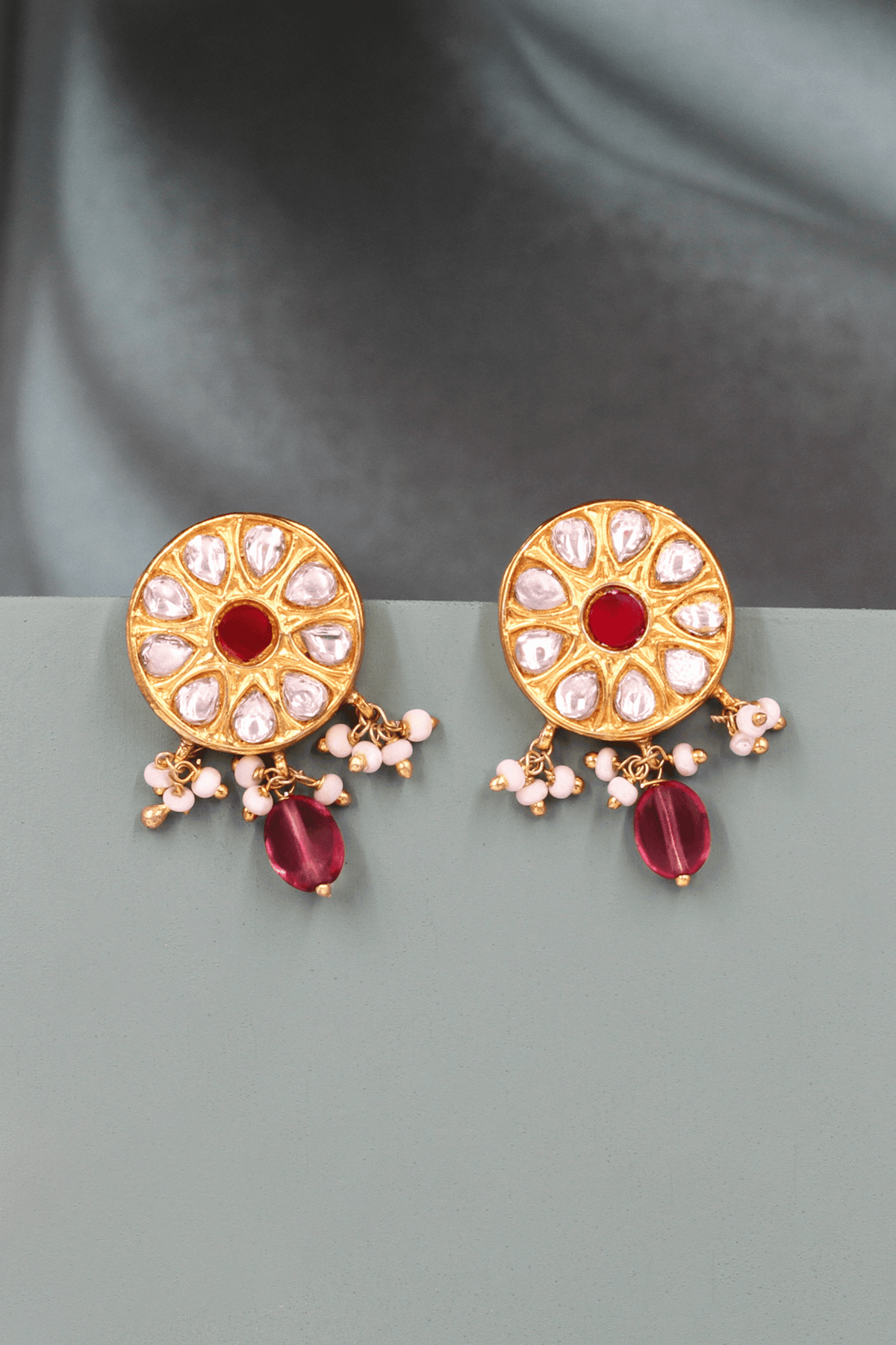 Opulent Charm Kundan Earrings.